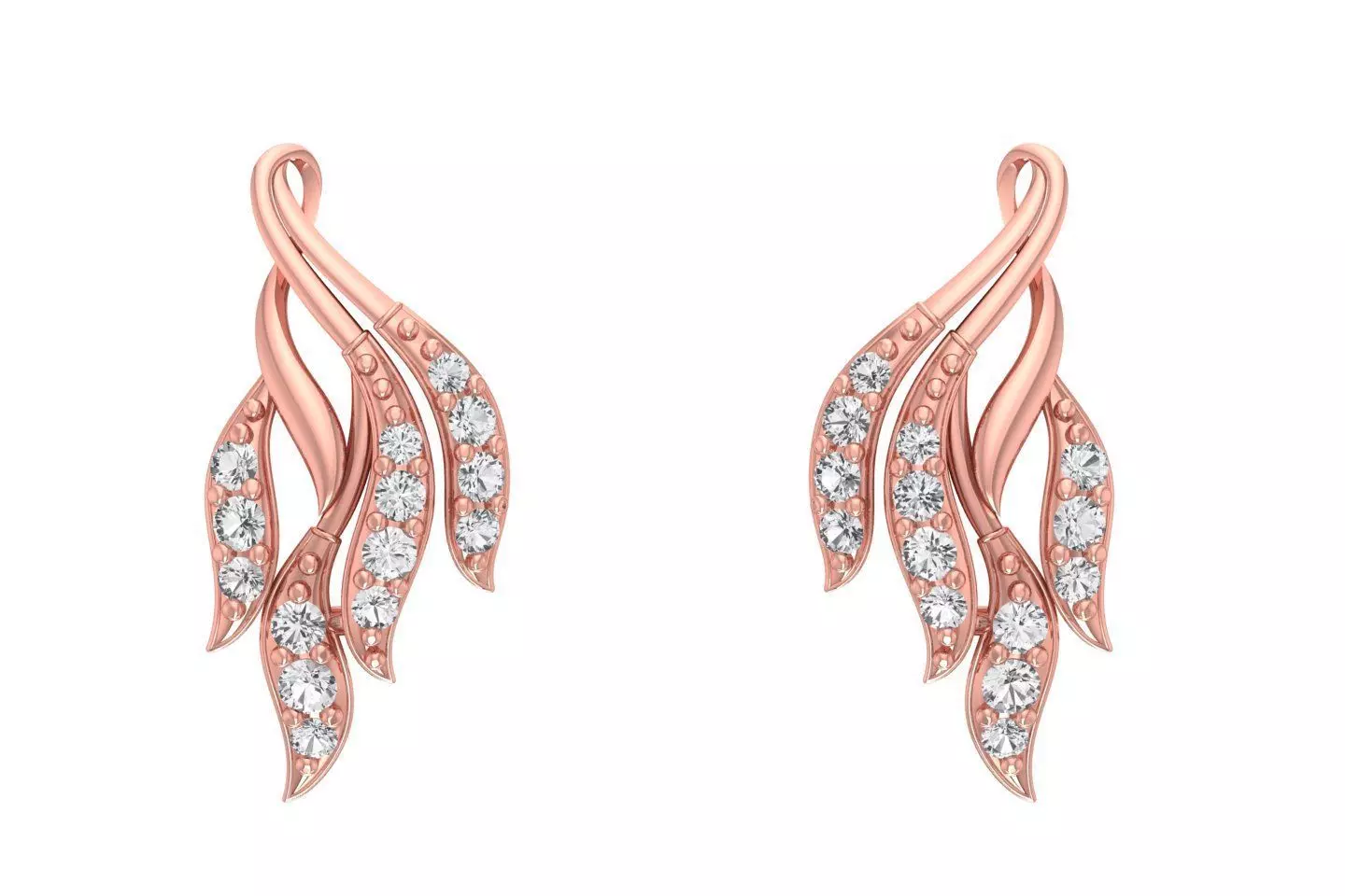 Women Drop Earring 3dm STL OBJ FBX Renders Details 3D print model_0