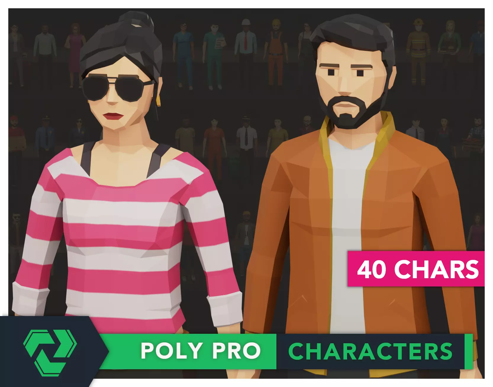 Poly Pro Characters - Low poly 3D Assets Low-poly 3D model_0
