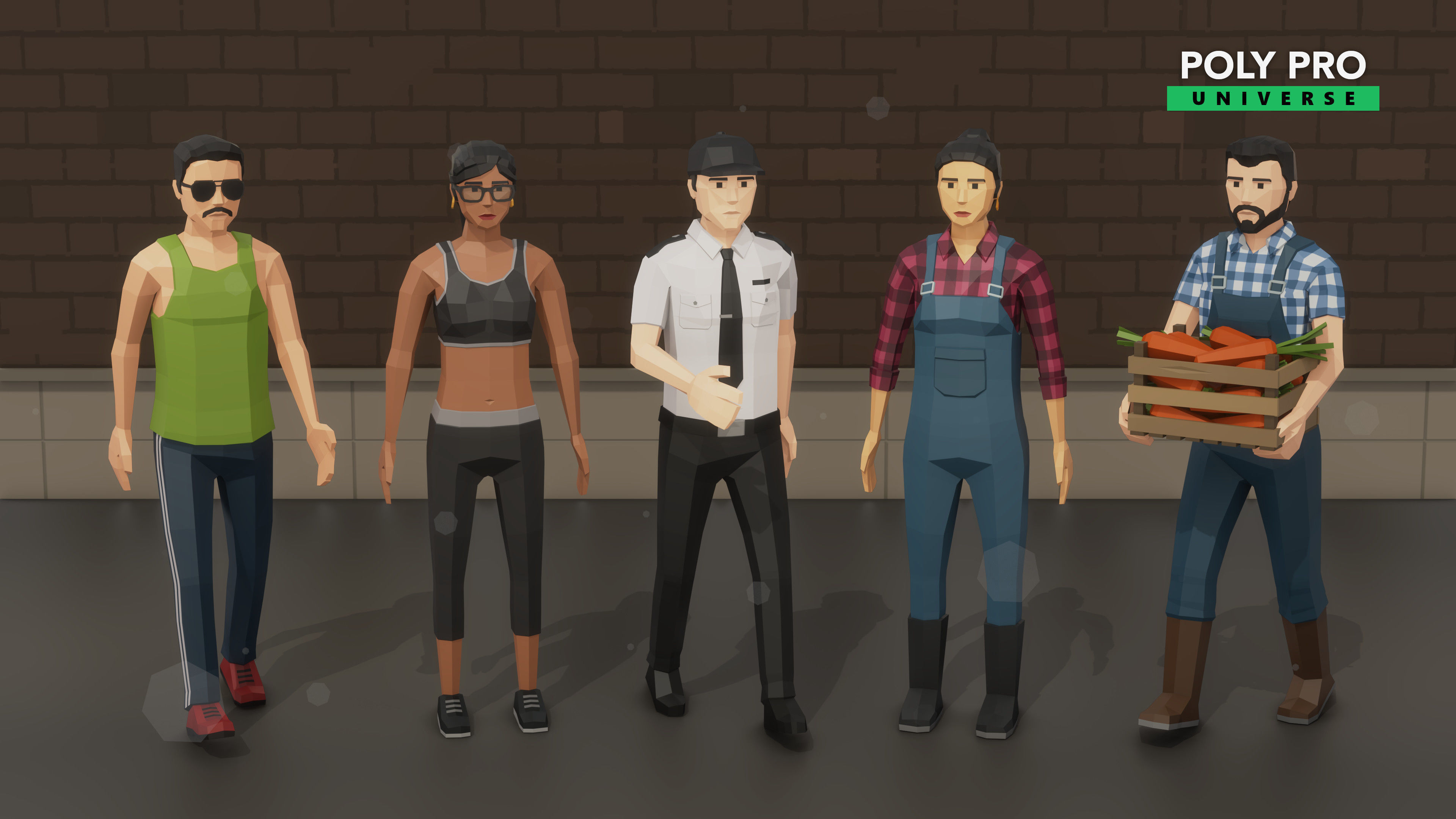 Poly Pro Characters - Low poly 3D Assets Low-poly 3D model_4