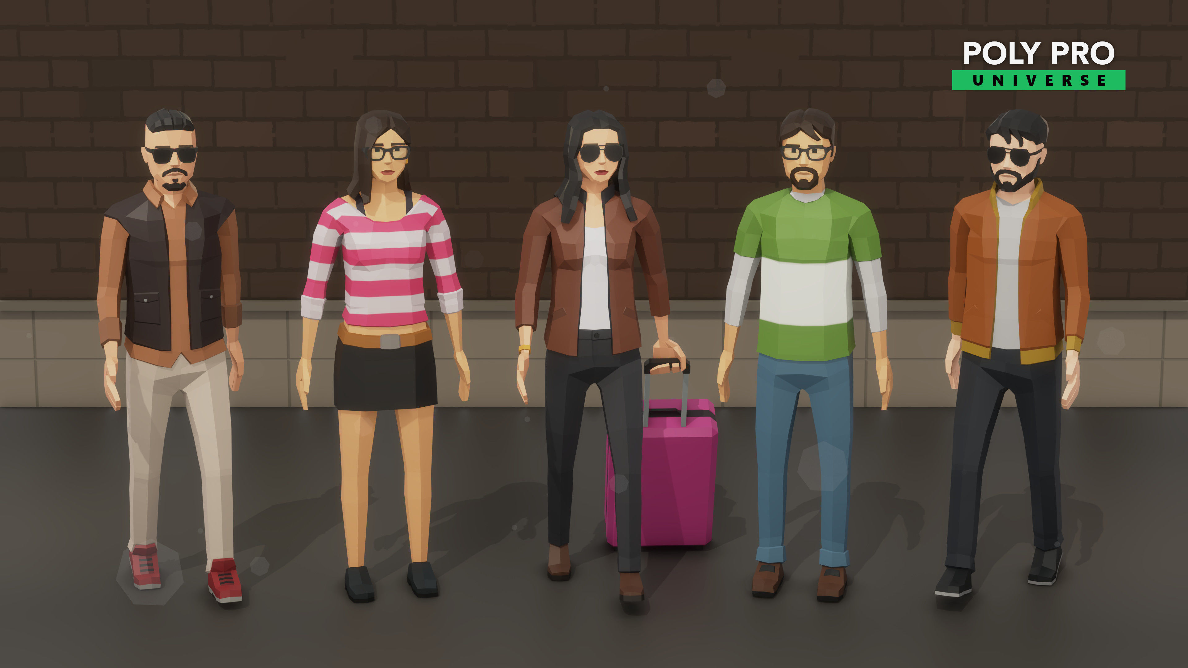 Poly Pro Characters - Low poly 3D Assets Low-poly 3D model_3