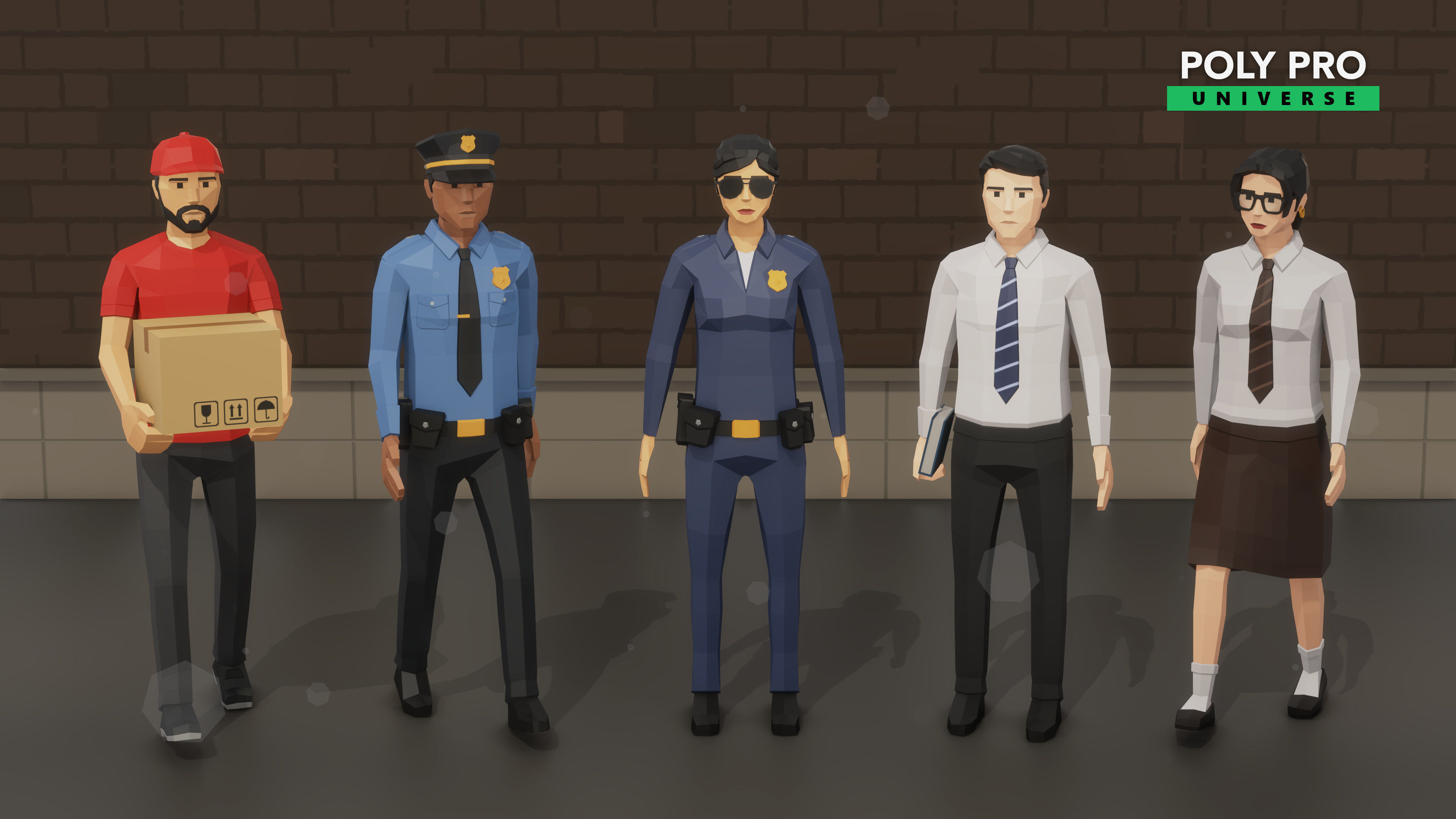 Poly Pro Characters - Low poly 3D Assets Low-poly 3D model_2