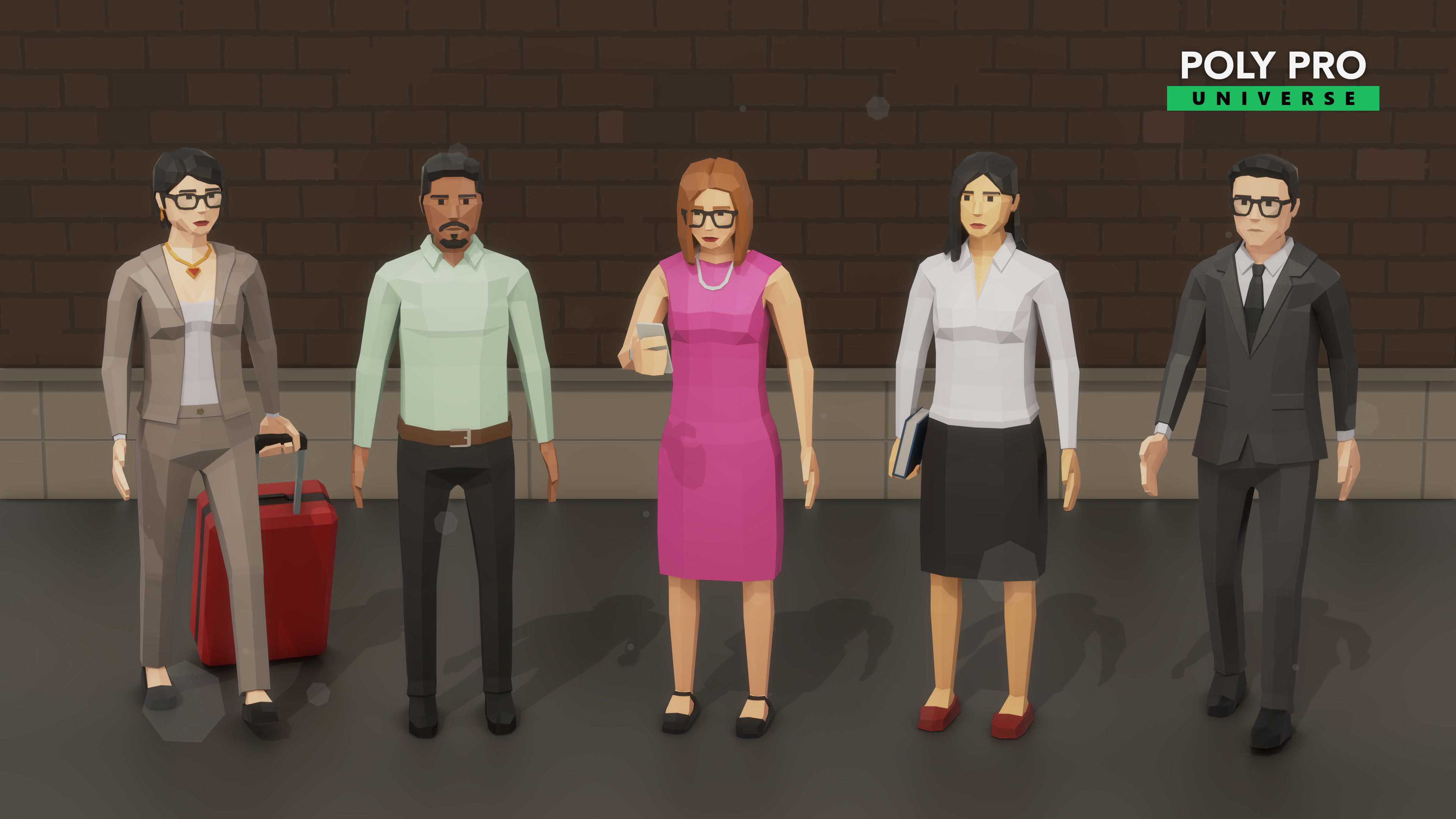 Poly Pro Characters - Low poly 3D Assets Low-poly 3D model_7