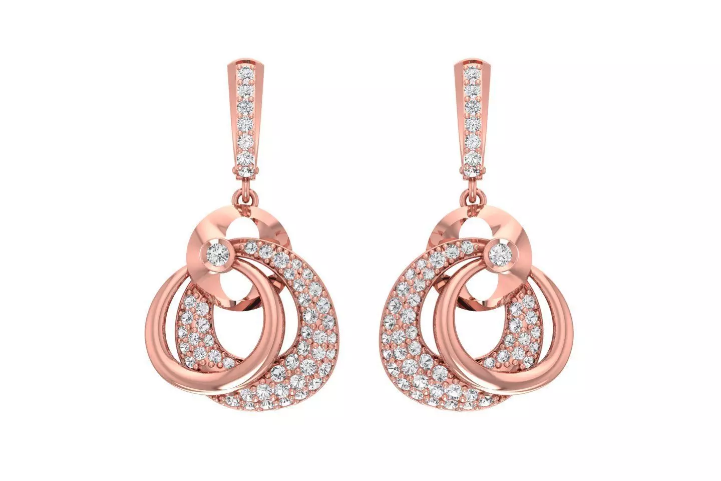 Women Drop Earring 3dm STL OBJ FBX Renders Details 3D print model_0