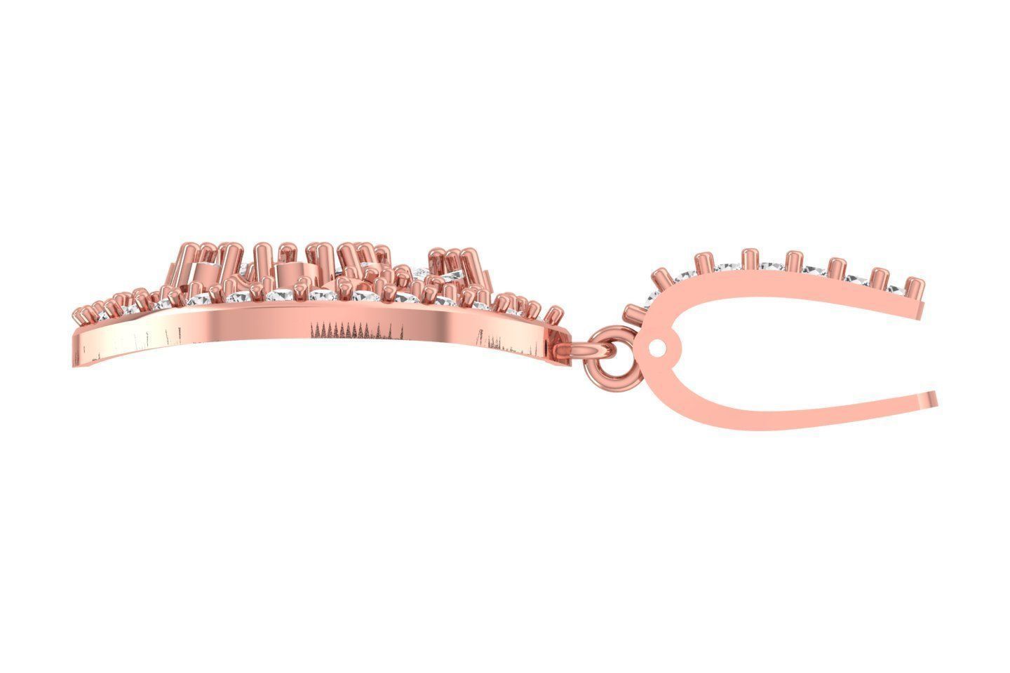 Women Drop Earring 3dm STL OBJ FBX Renders Details 3D print model_1