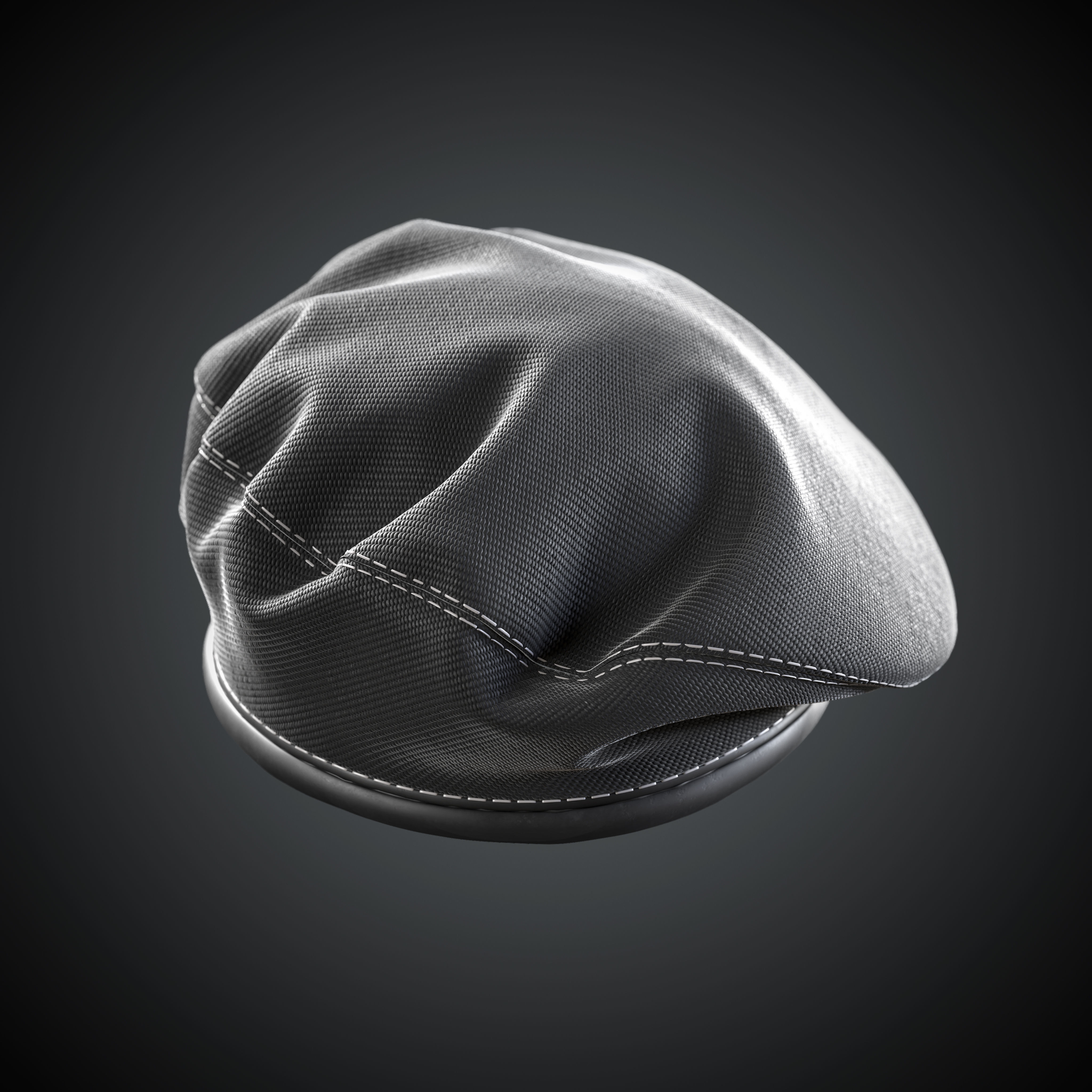 Beret - 3D model  Low-poly 3D model_5