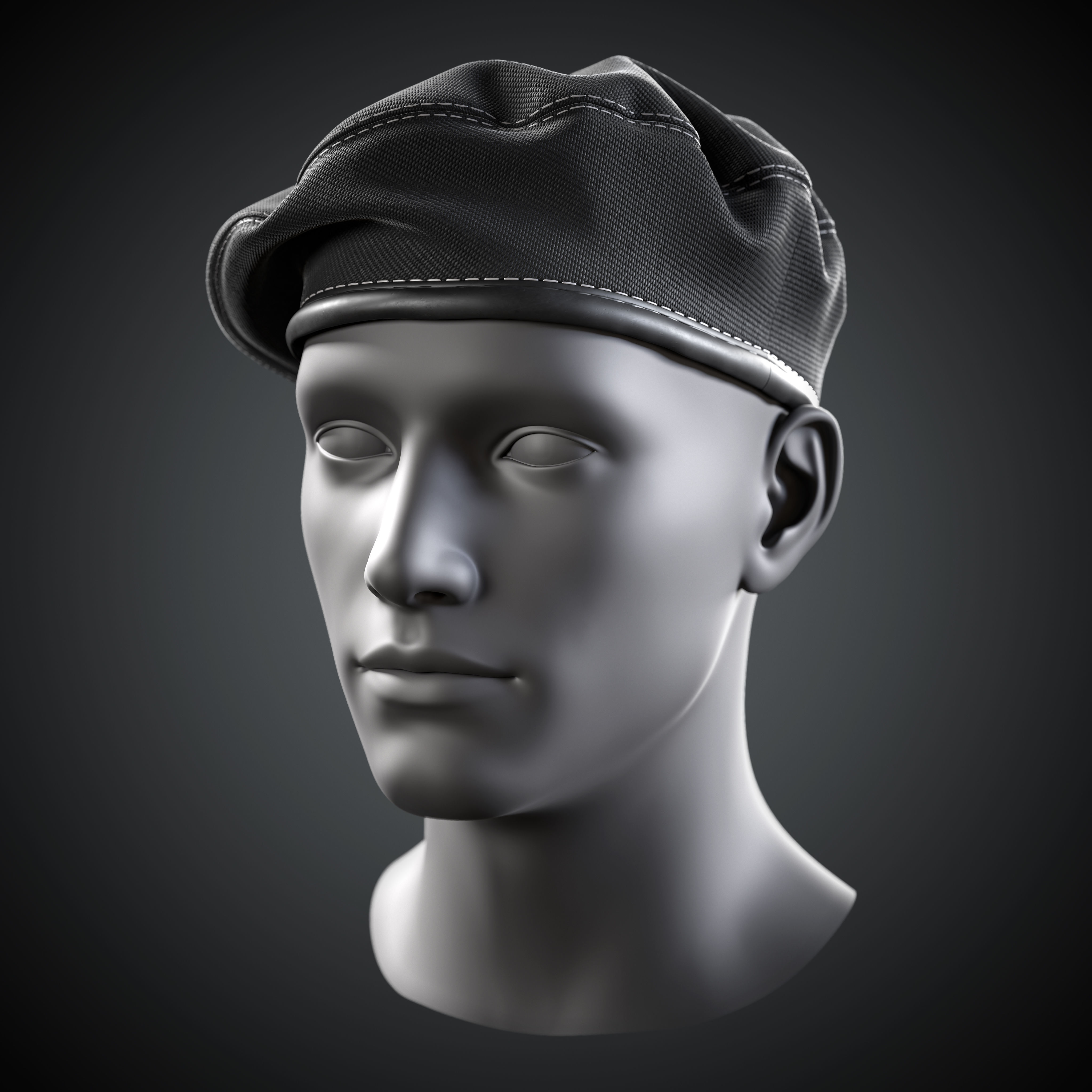 Beret - 3D model  Low-poly 3D model_1
