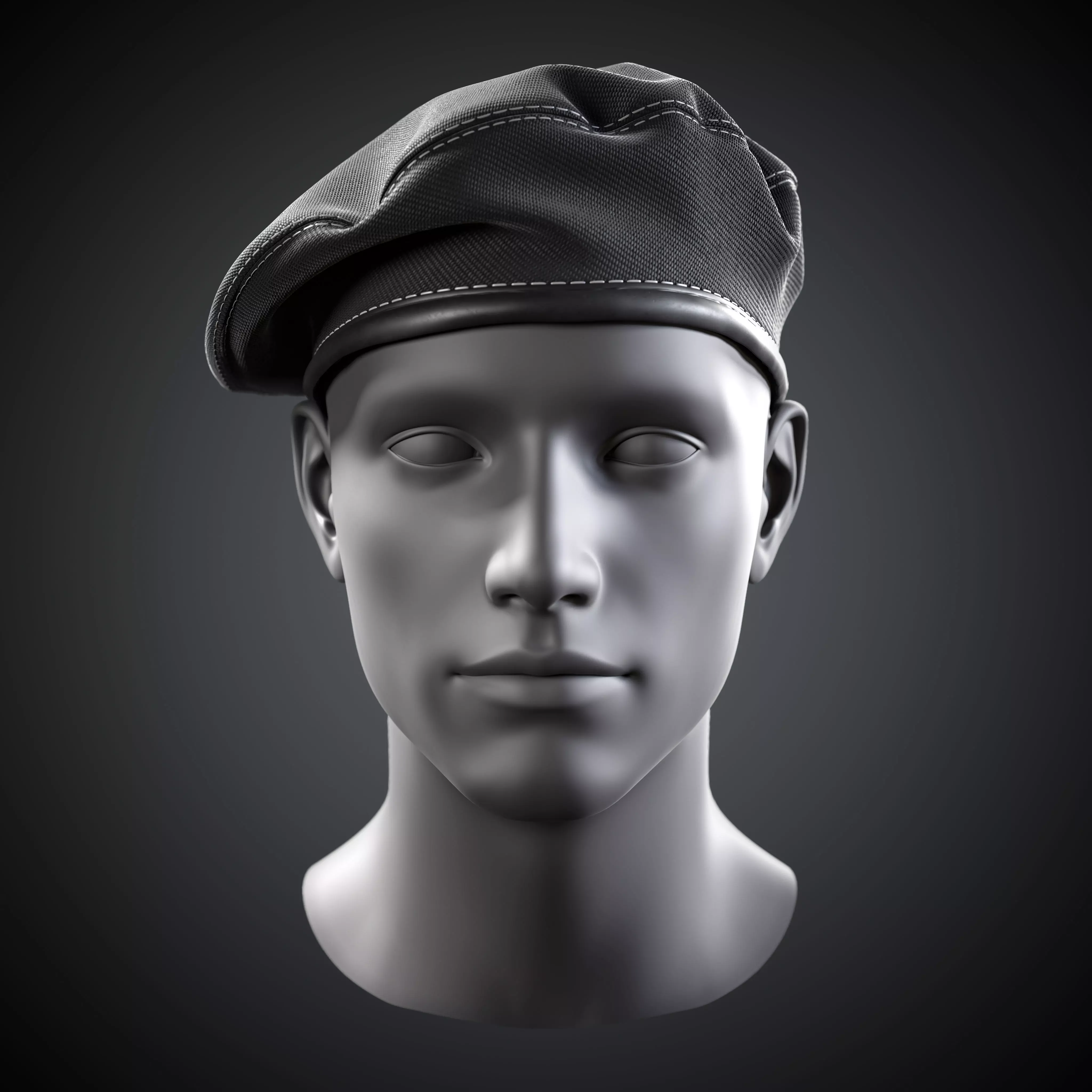 Beret - 3D model  Low-poly 3D model_0
