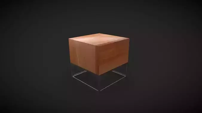 Small Wooden Decorative Stool - VR Ready