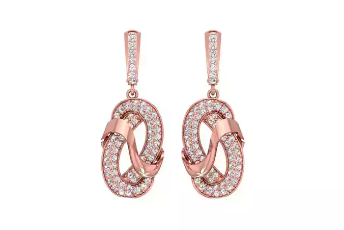 Women Drop Earring 3dm STL OBJ FBX Renders Details