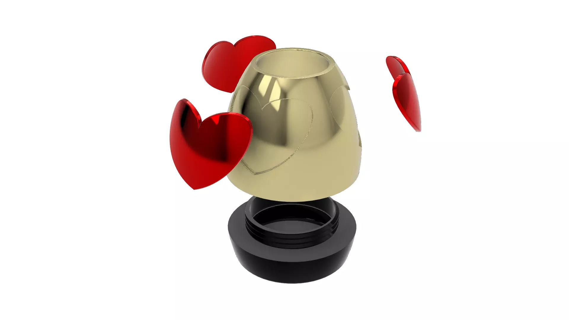 VASE WITH HEARTS AND HIDDEN CONTAINER 3D print model_0