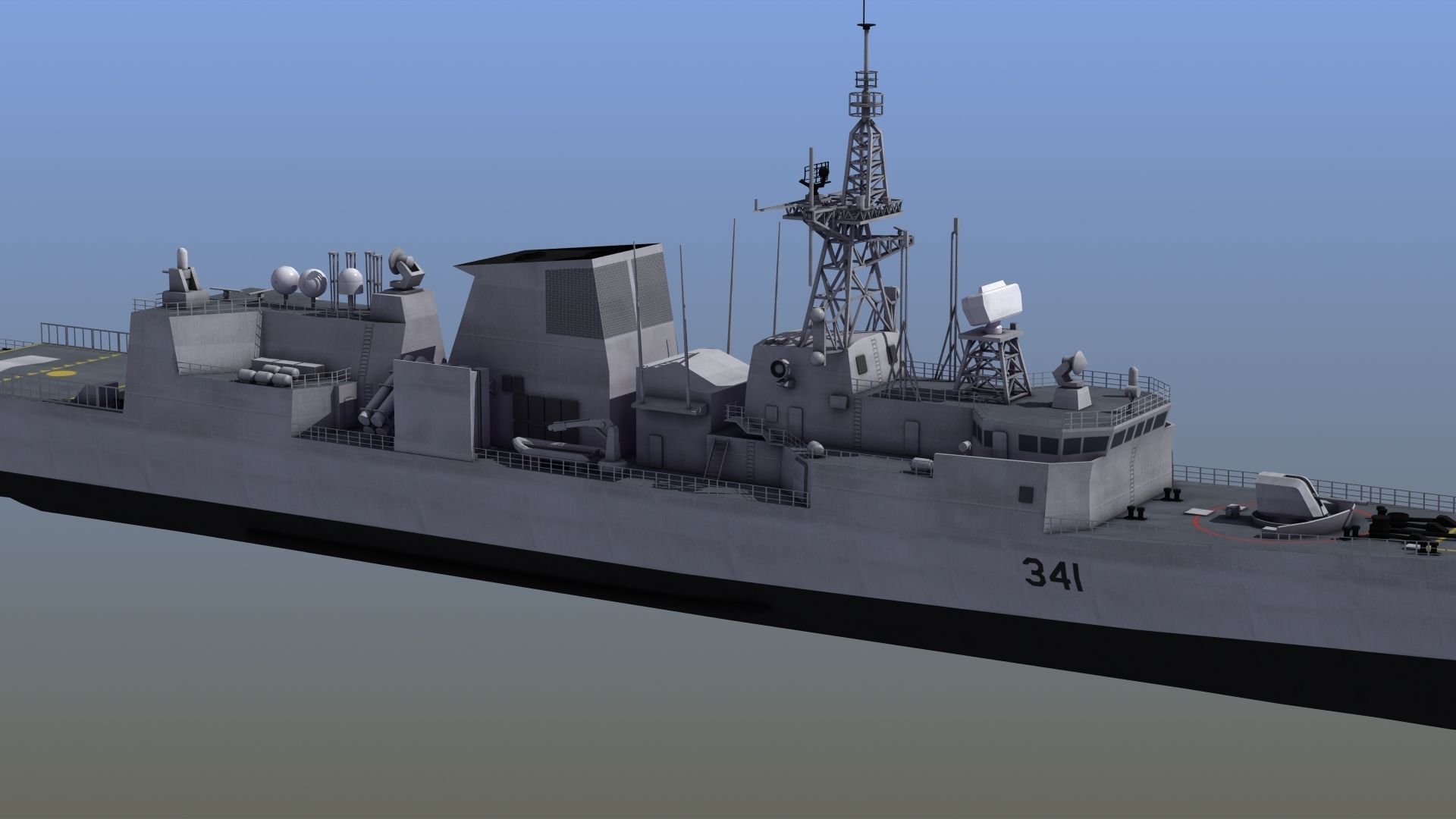 Halifax Class Frigate 3D model_7