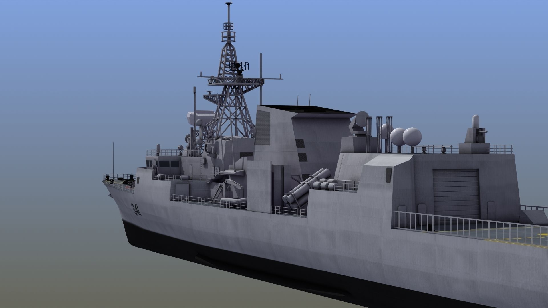 Halifax Class Frigate 3D model_4