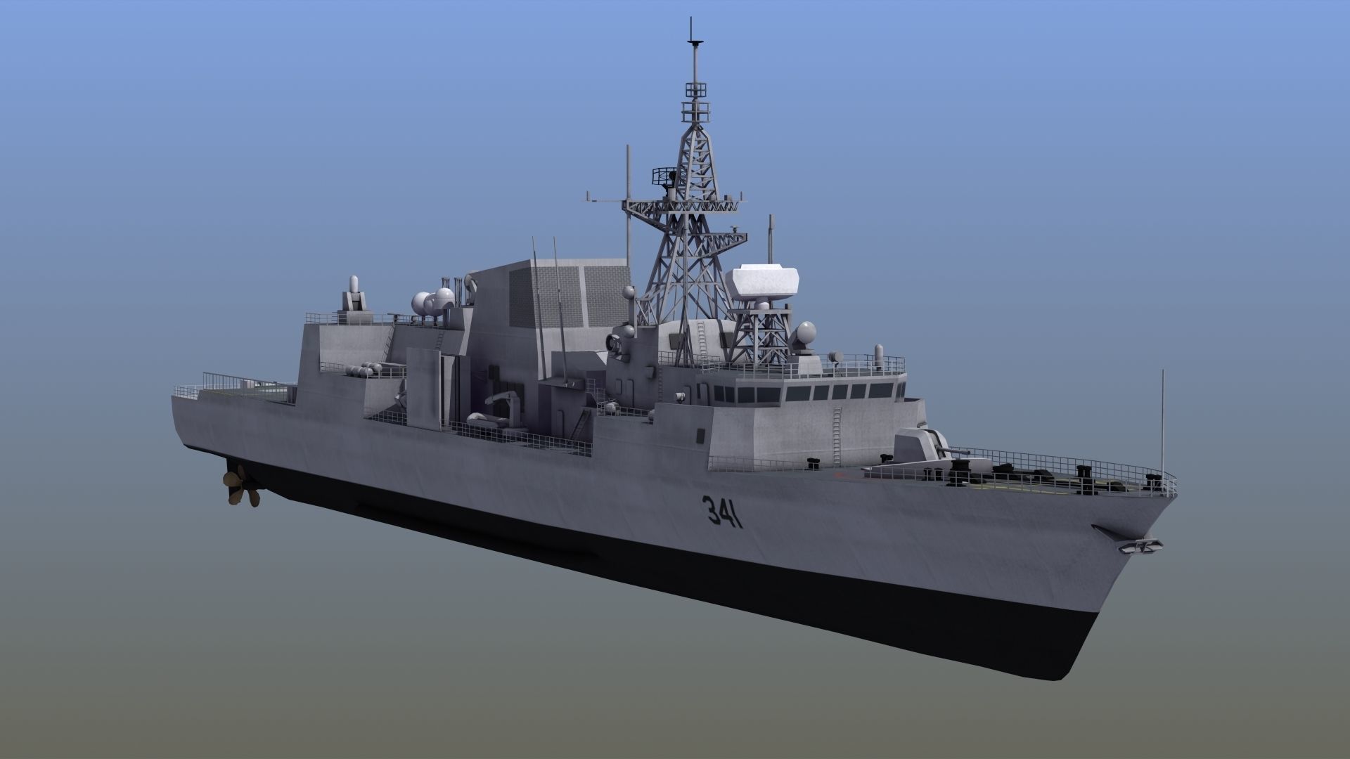 Halifax Class Frigate 3D model_11