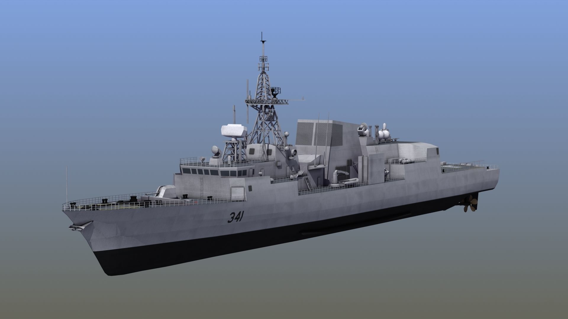 Halifax Class Frigate 3D model_16