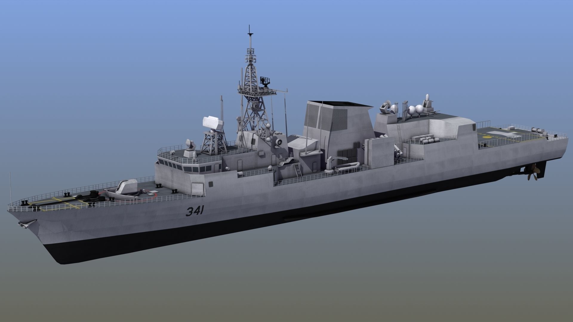 Halifax Class Frigate 3D model_2