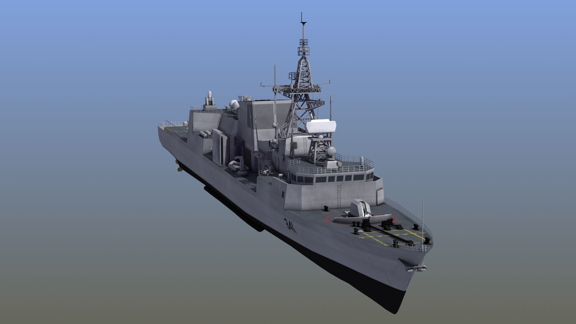 Halifax Class Frigate 3D model_12