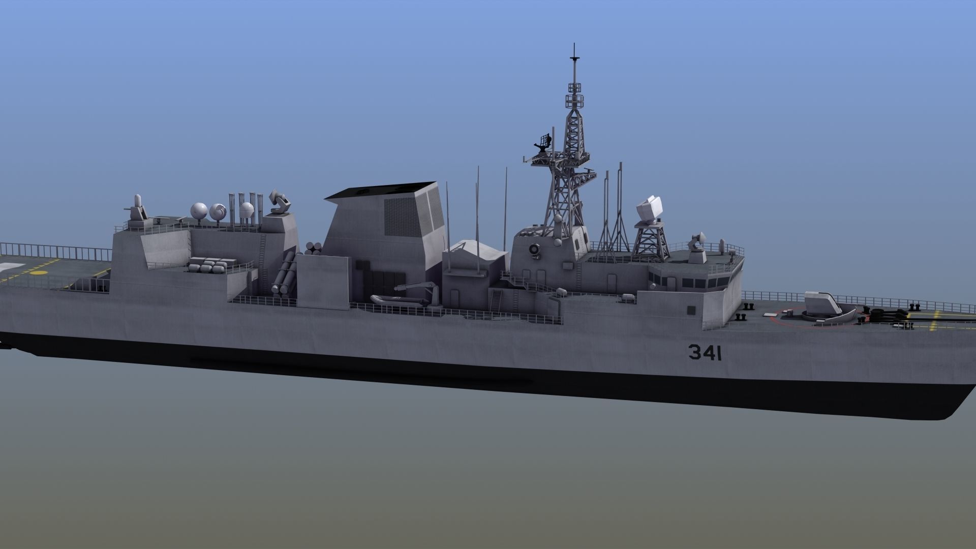 Halifax Class Frigate 3D model_8