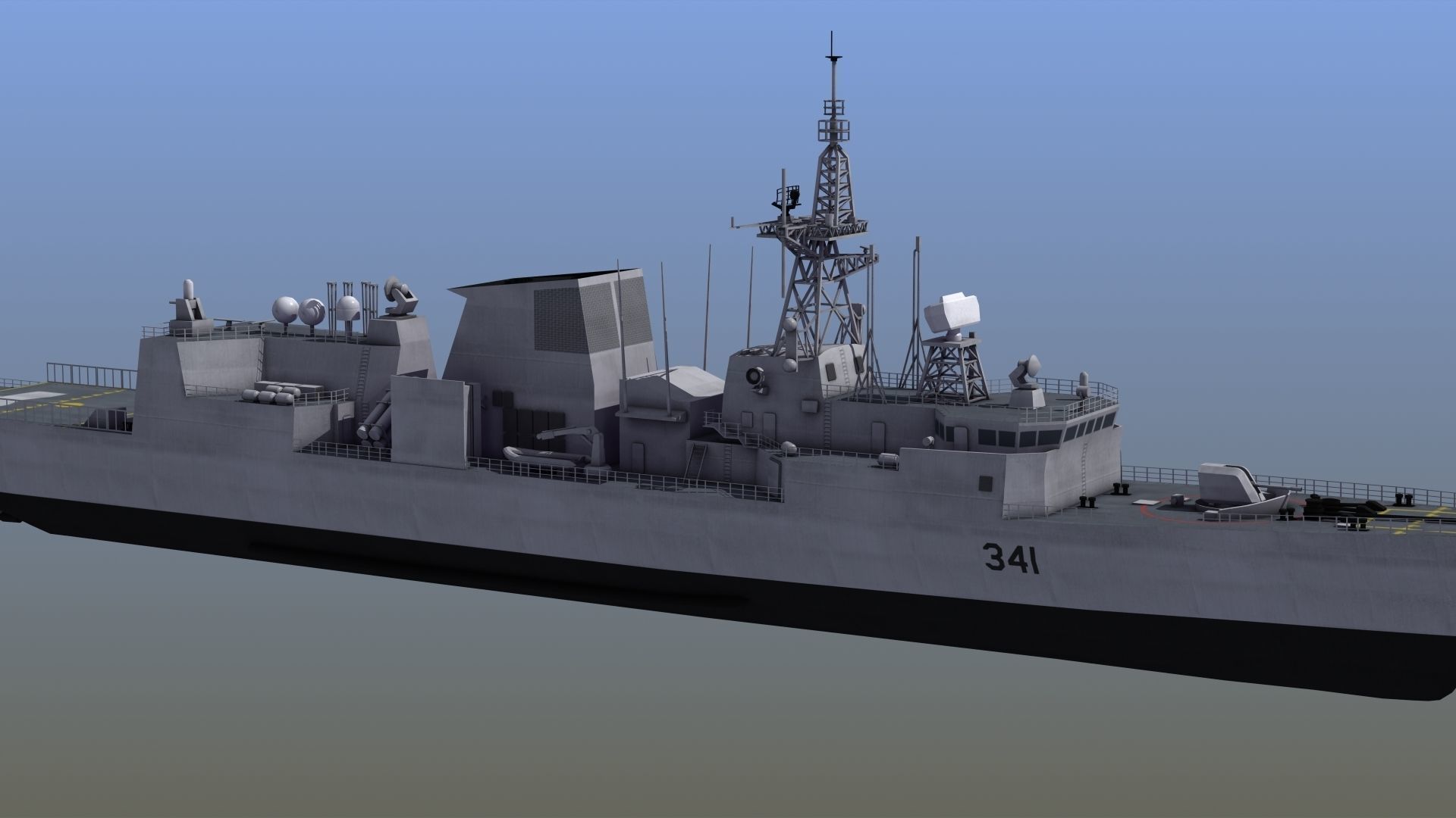 Halifax Class Frigate 3D model_10