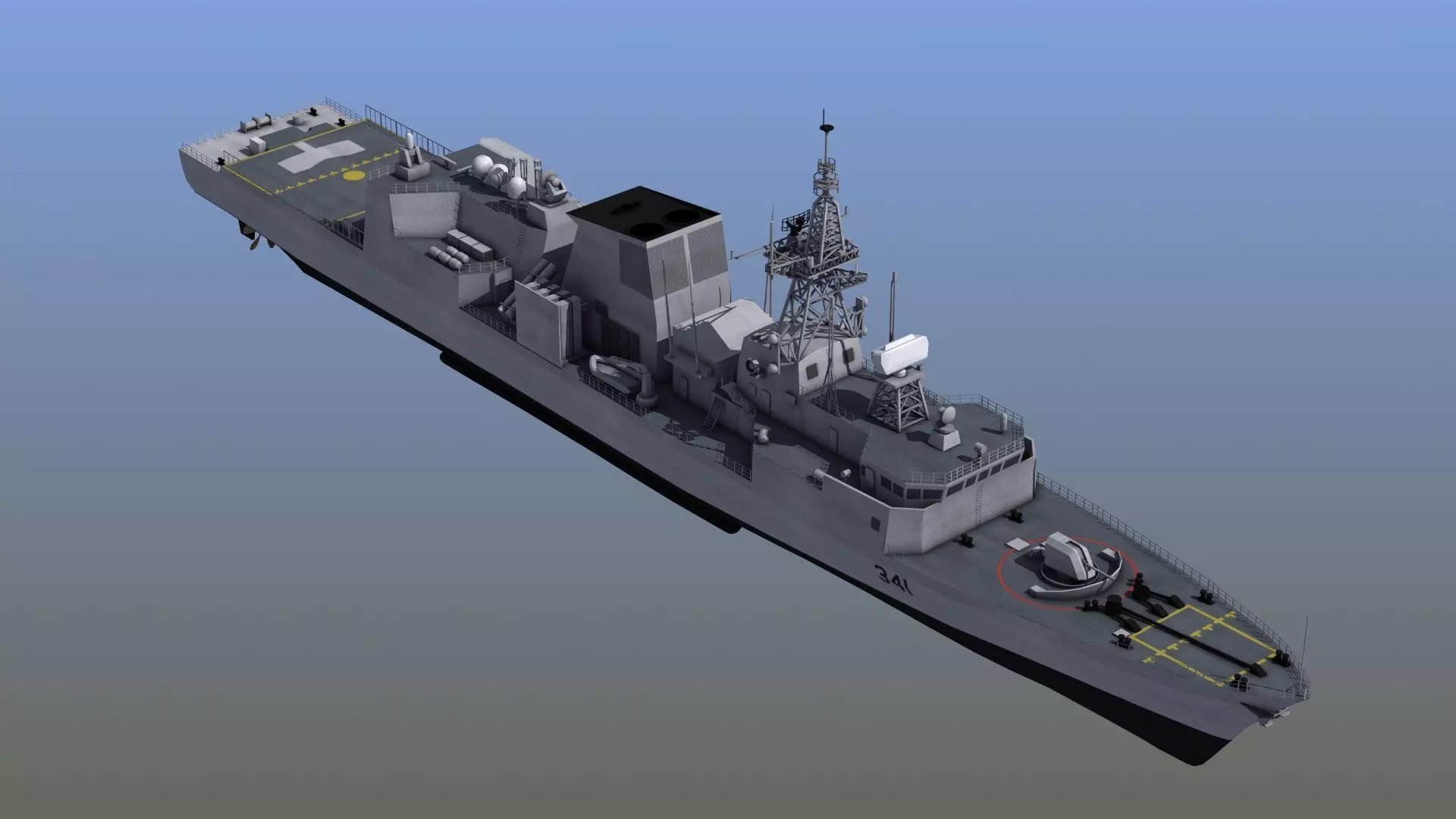 Halifax Class Frigate 3D model_0