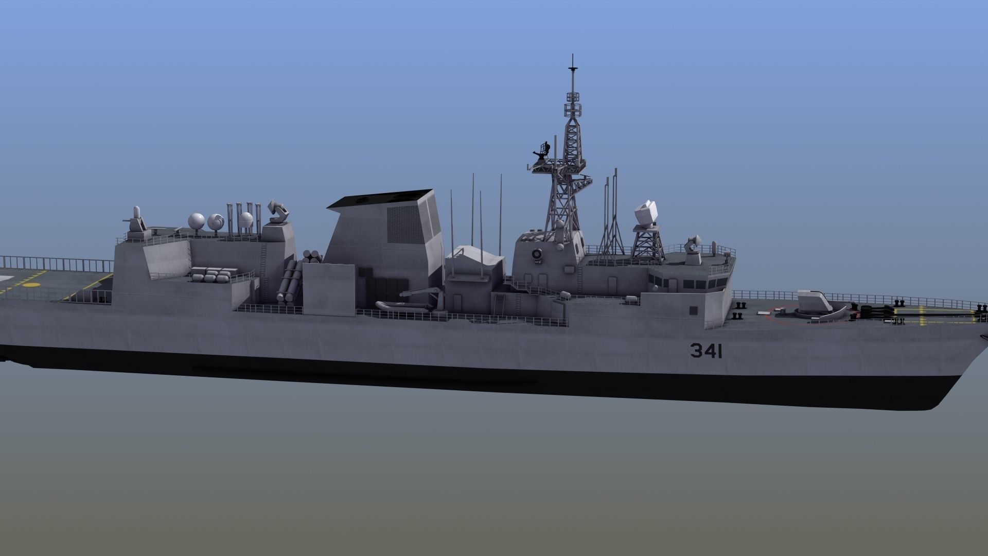 Halifax Class Frigate 3D model_9