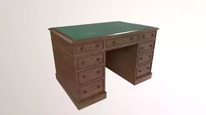 1930 Desk Office Low-poly 3D model