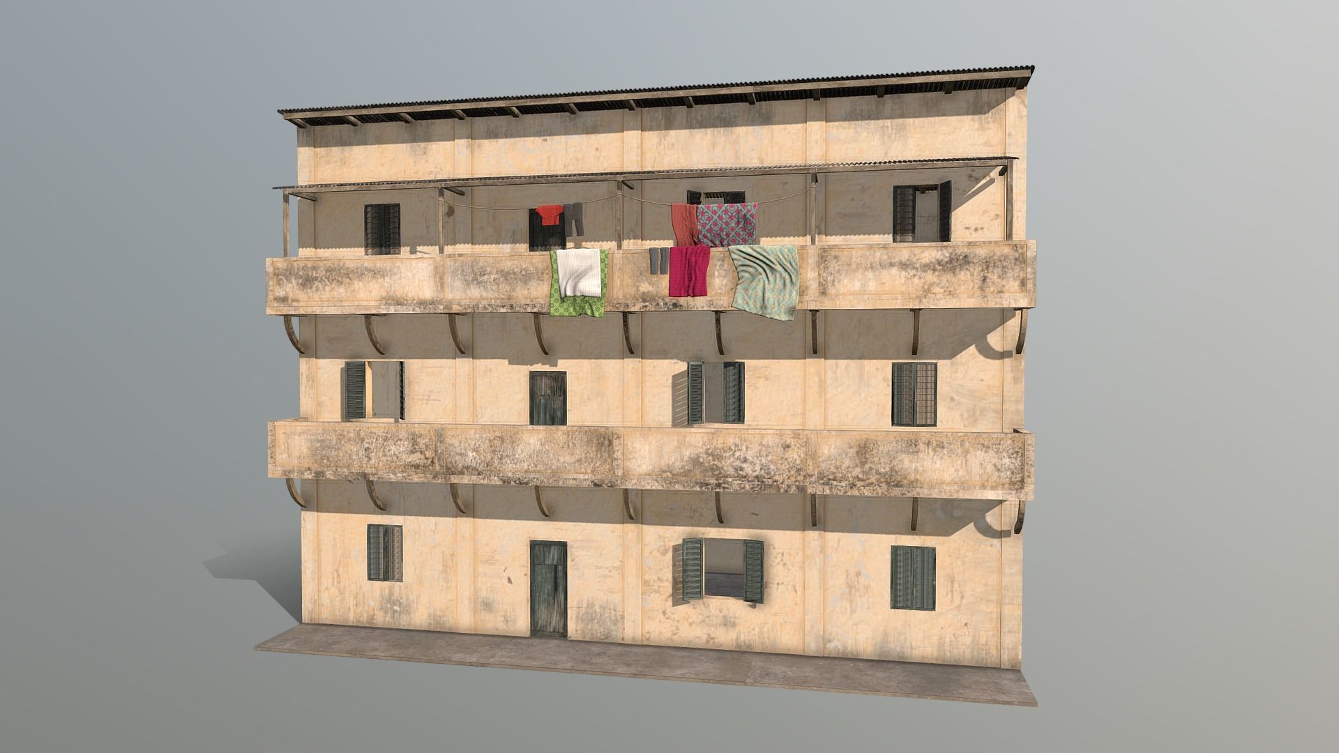 Colonial Buildings 3D Model Collection_10