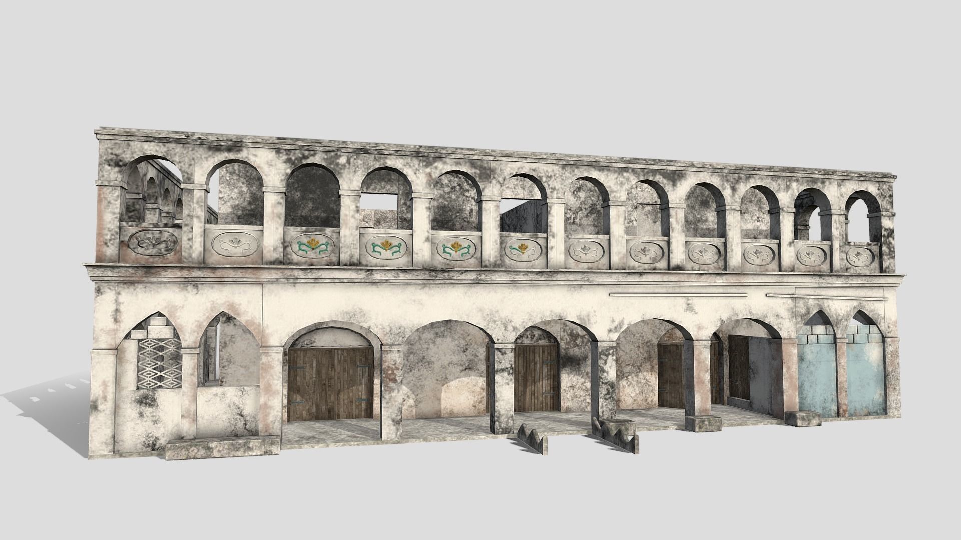 Colonial Buildings 3D Model Collection_5