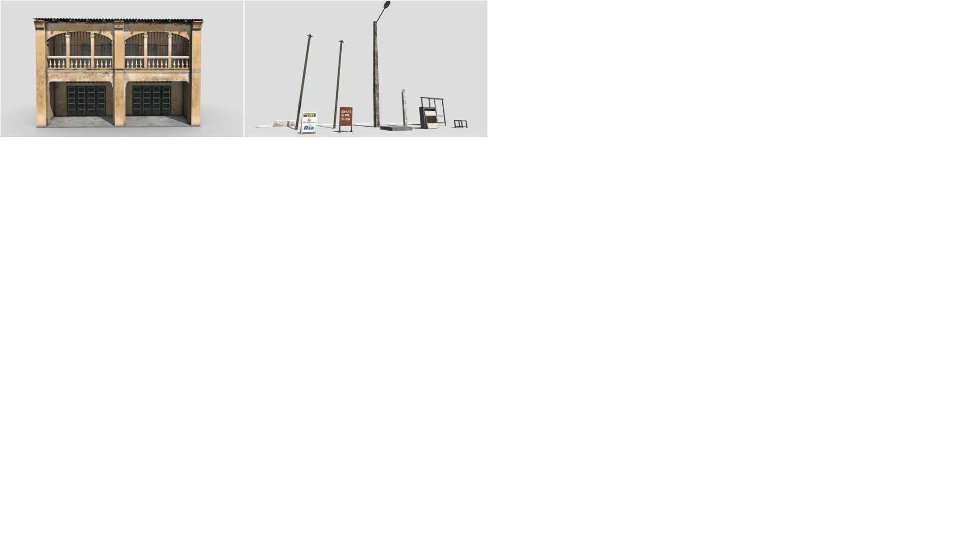 Colonial Buildings 3D Model Collection_1