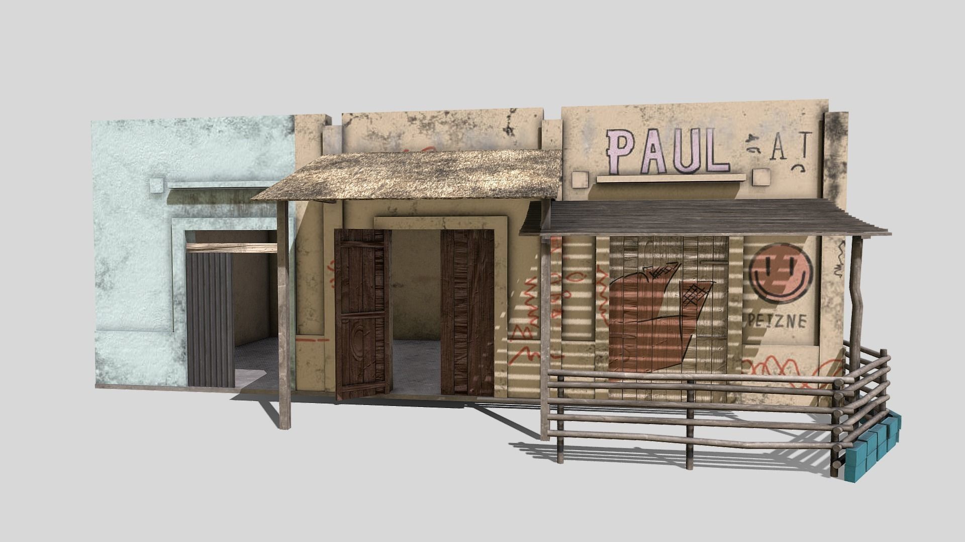 Colonial Buildings 3D Model Collection_9
