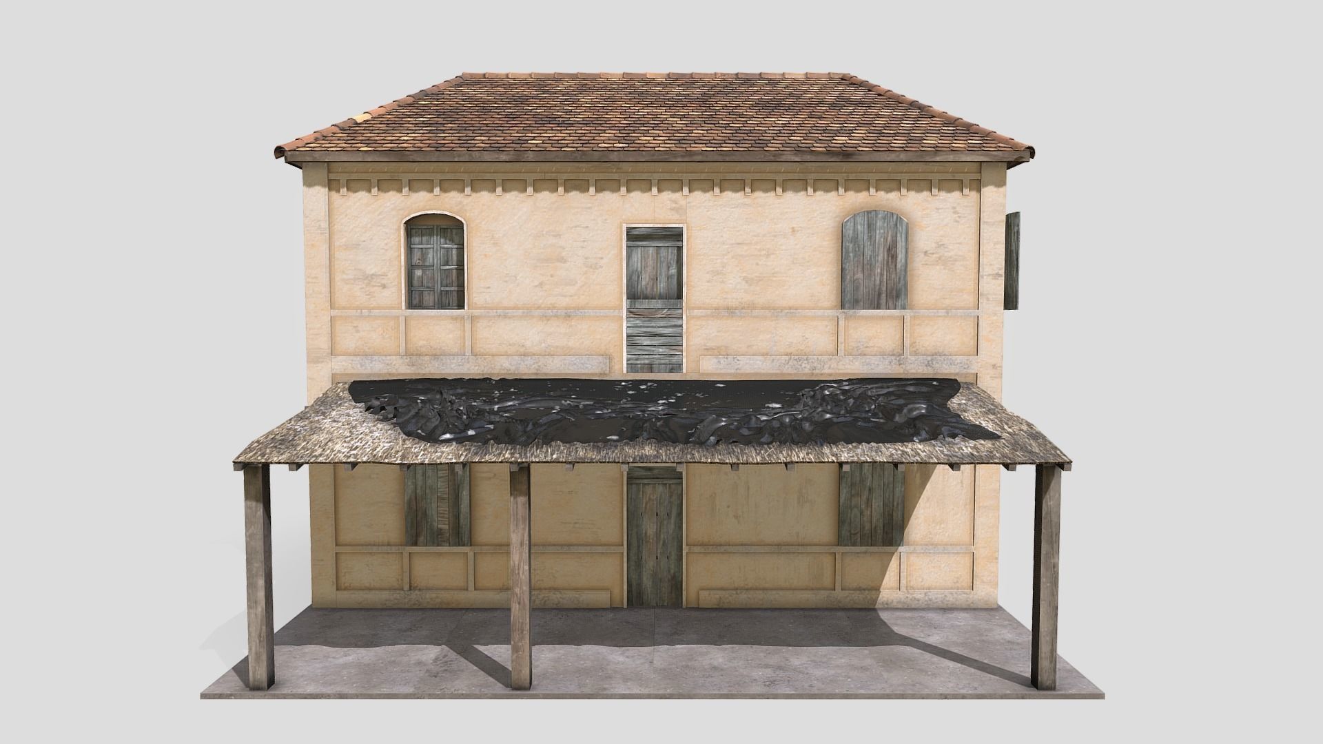 Colonial Buildings 3D Model Collection_8