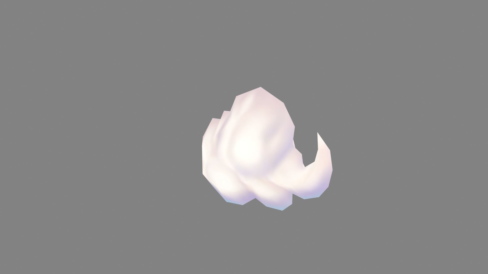 Cartoon a cloud-3 Low-poly 3D model_2