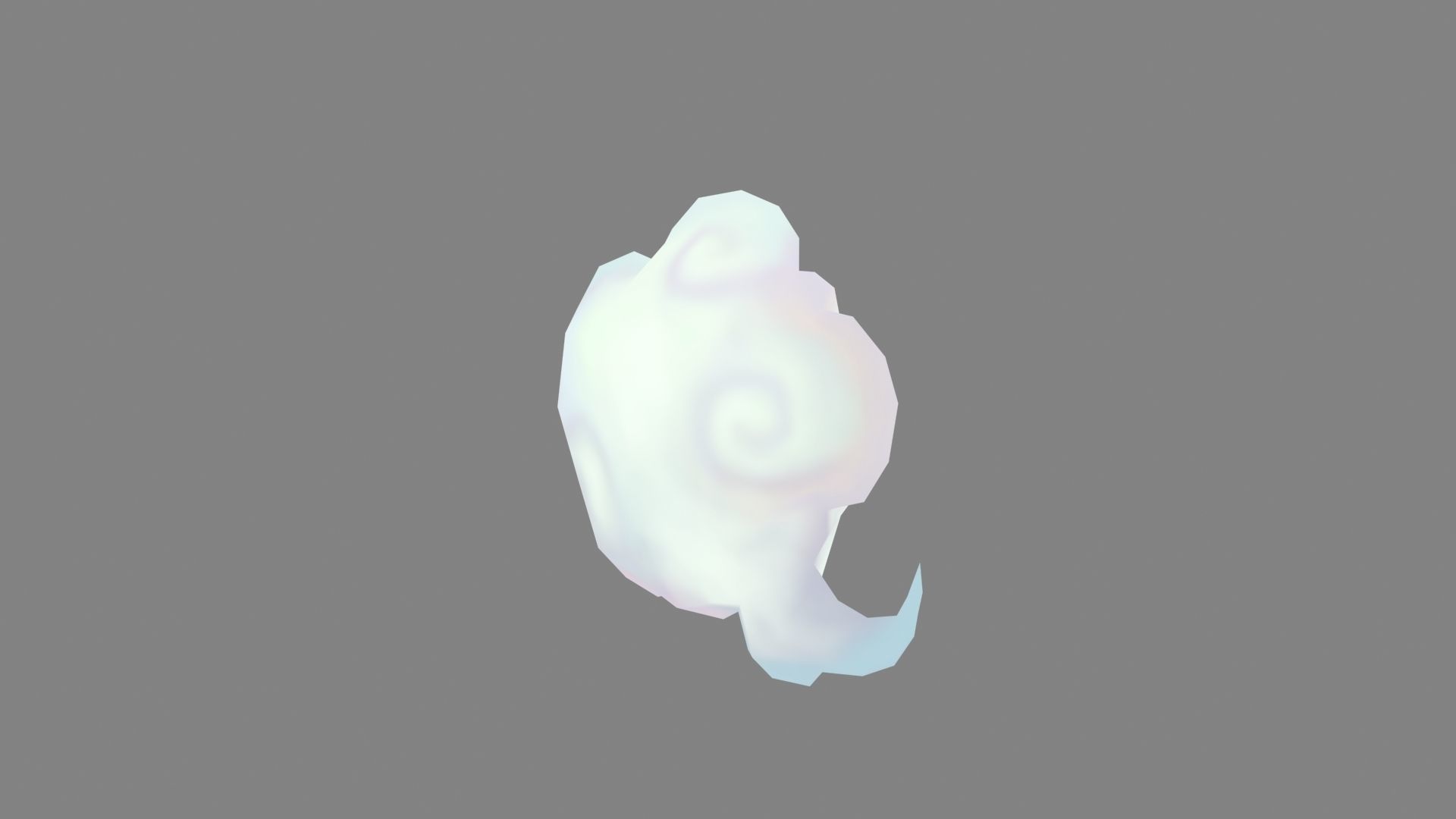 Cartoon a cloud-4 Low-poly 3D model_2