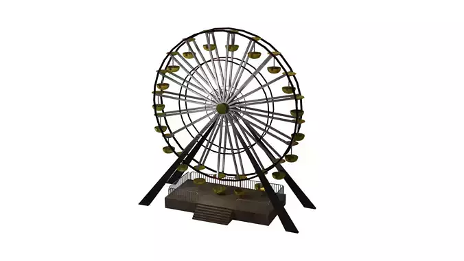 Ferris wheel Low-poly 3D model