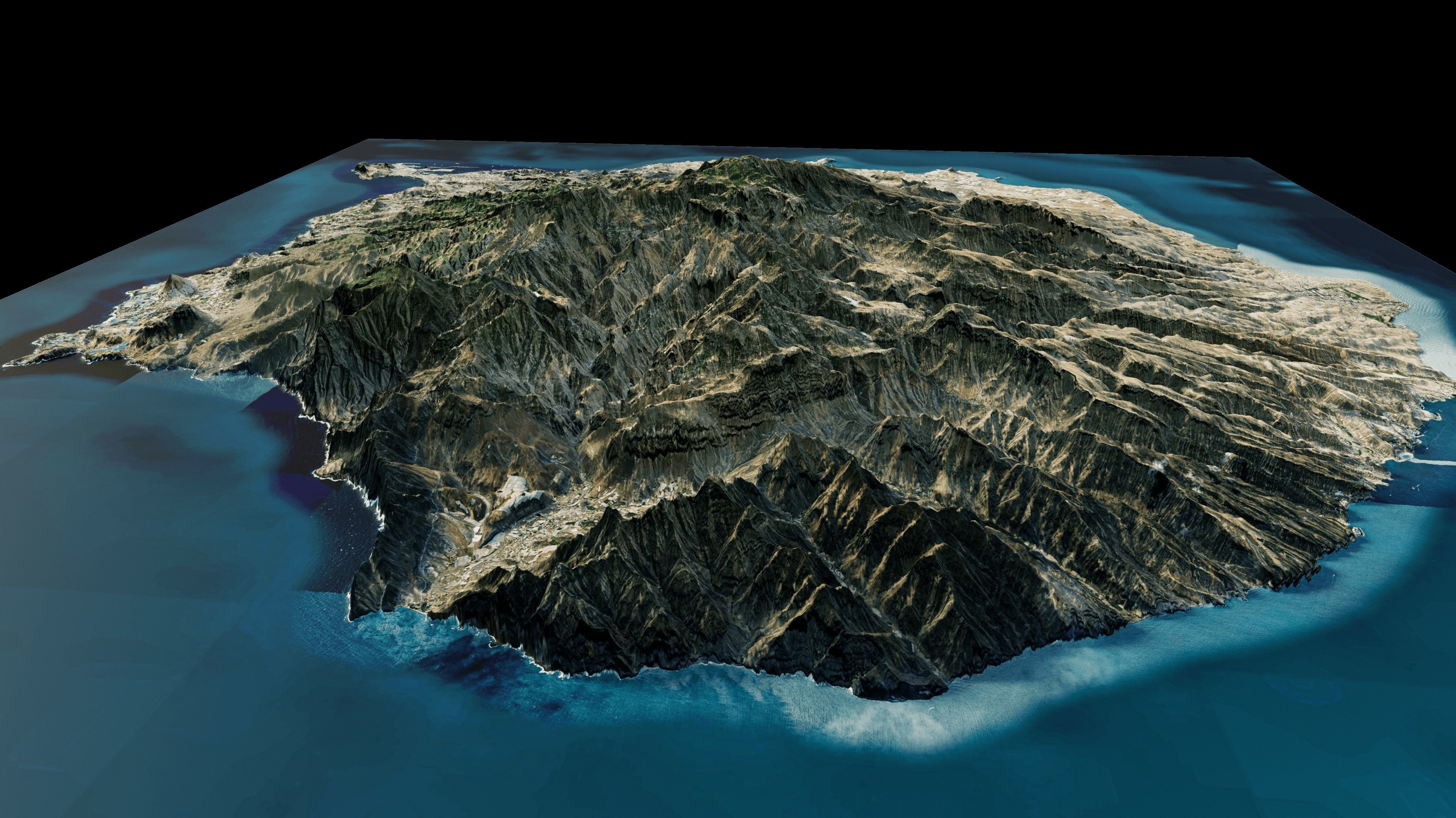 Gran canaria island full 3d model terrain 3D model_9