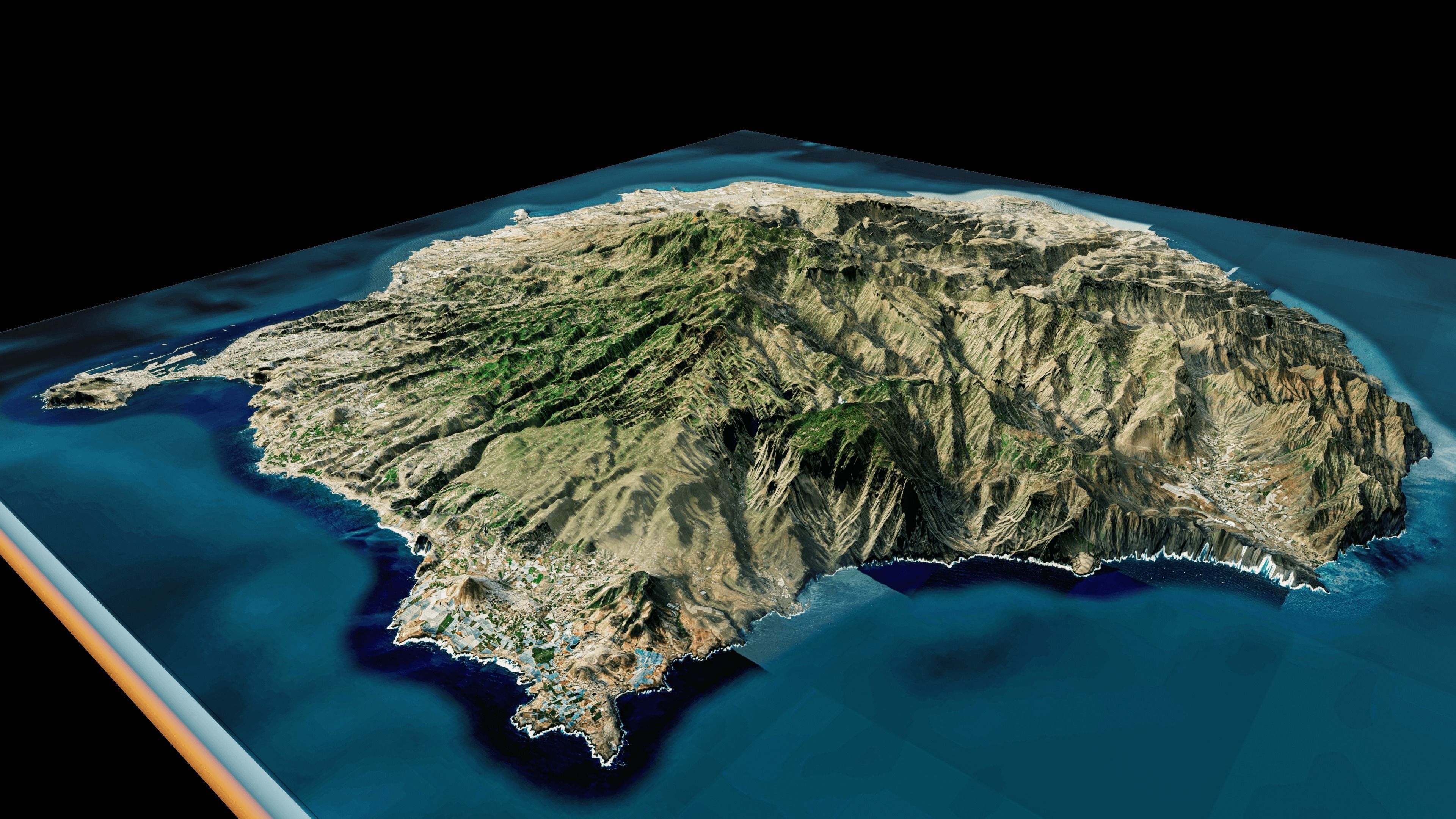 Gran canaria island full 3d model terrain 3D model_7