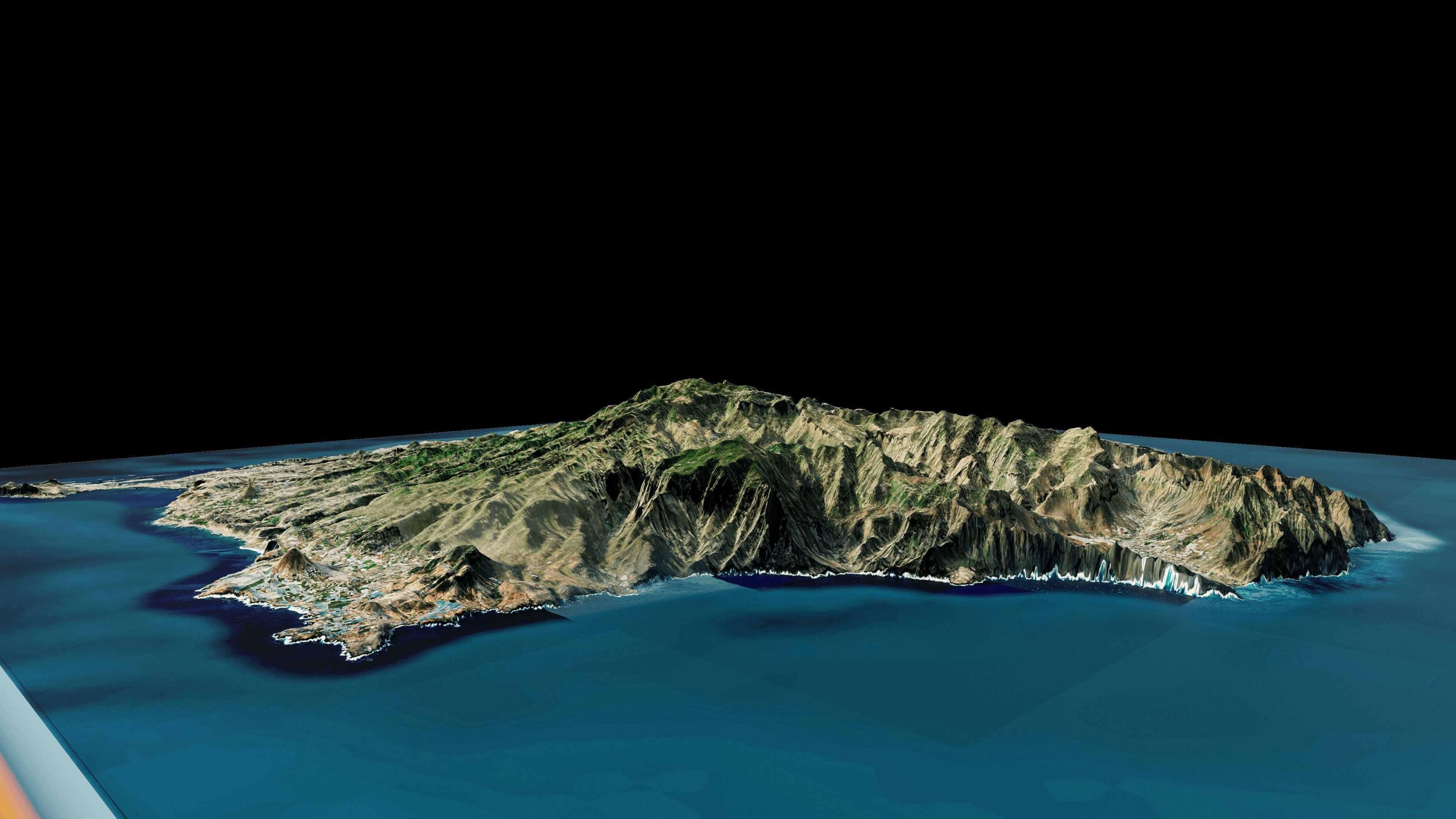 Gran canaria island full 3d model terrain 3D model_8