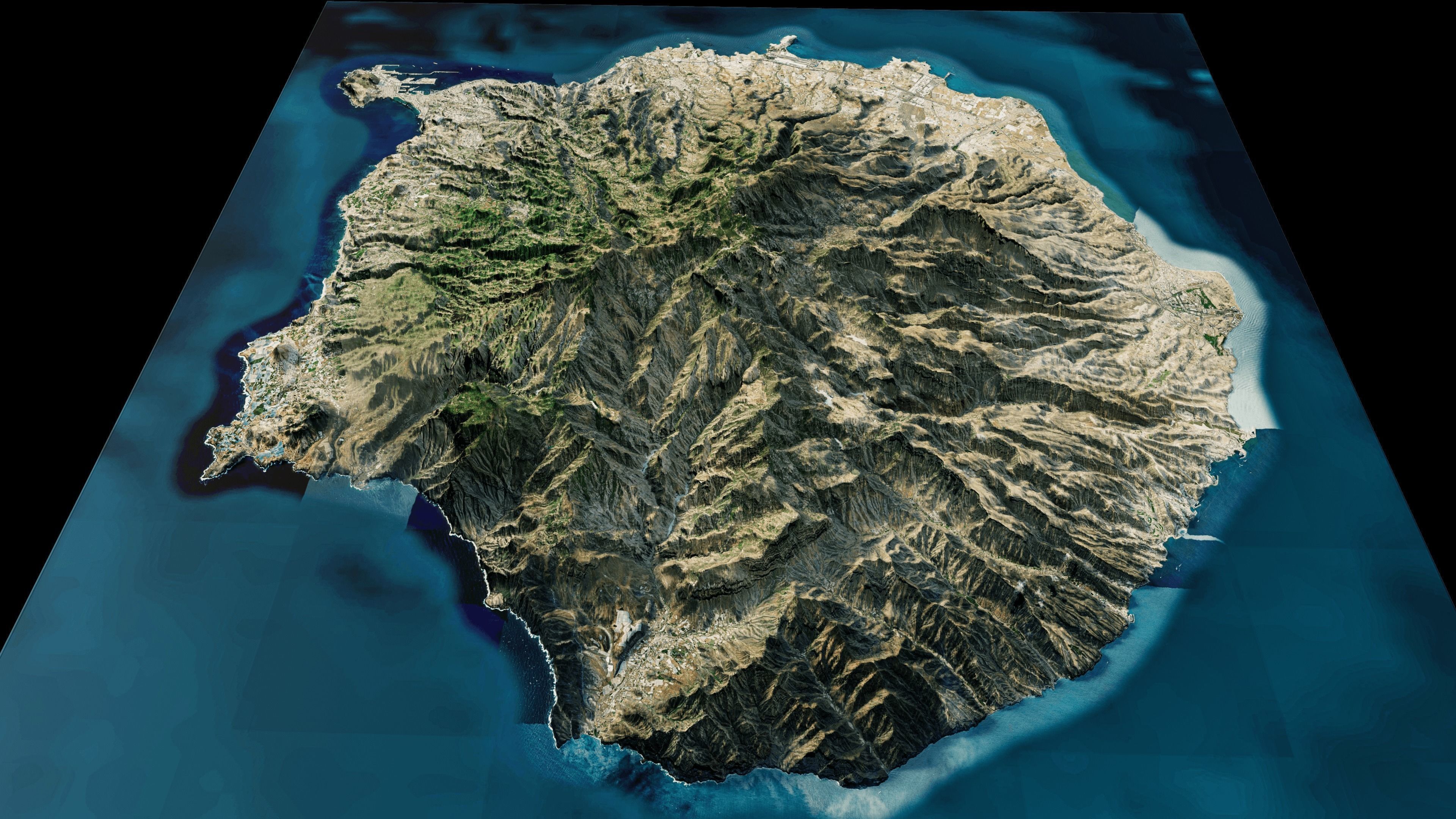 Gran canaria island full 3d model terrain 3D model_10