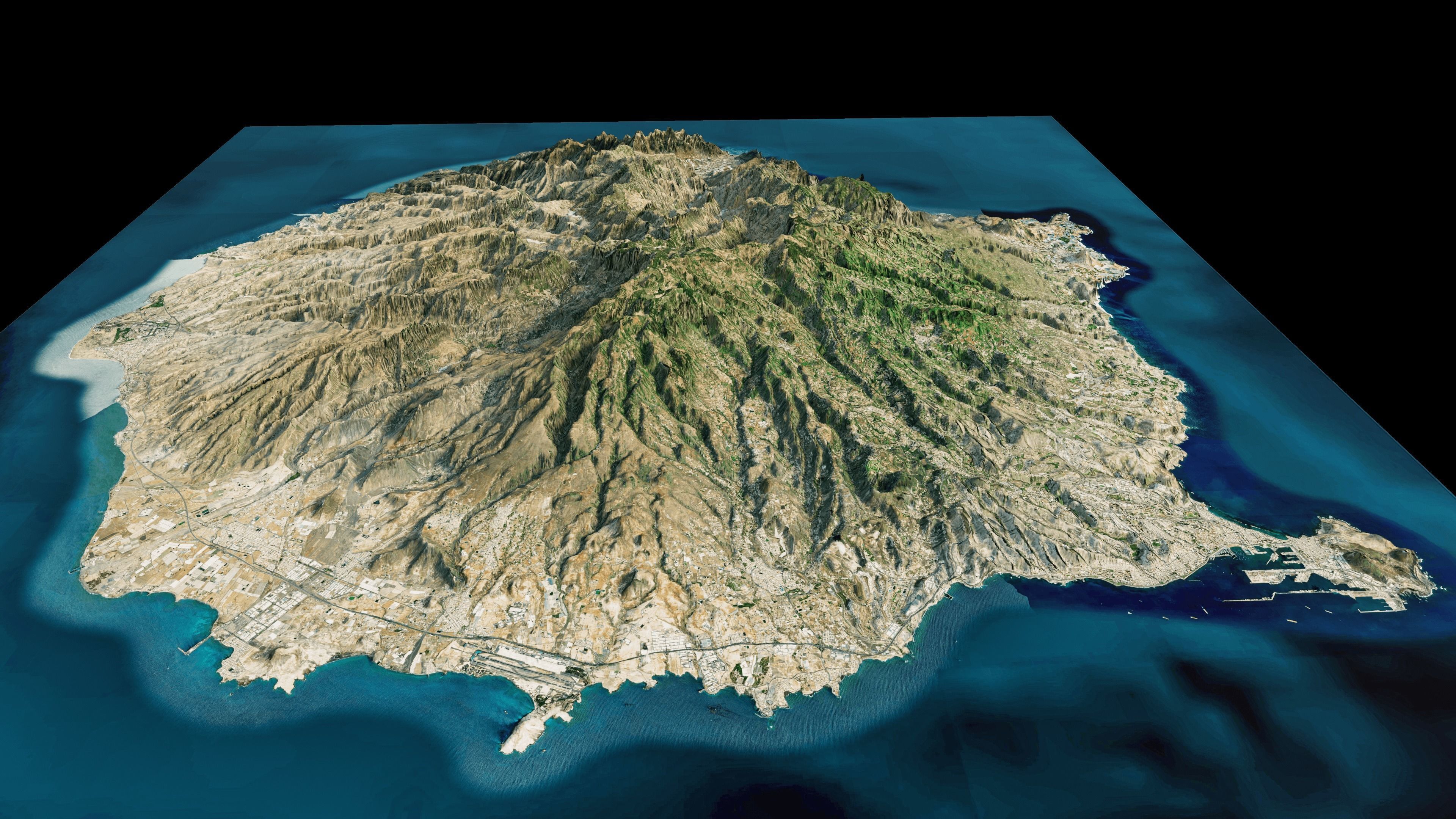 Gran canaria island full 3d model terrain 3D model_1