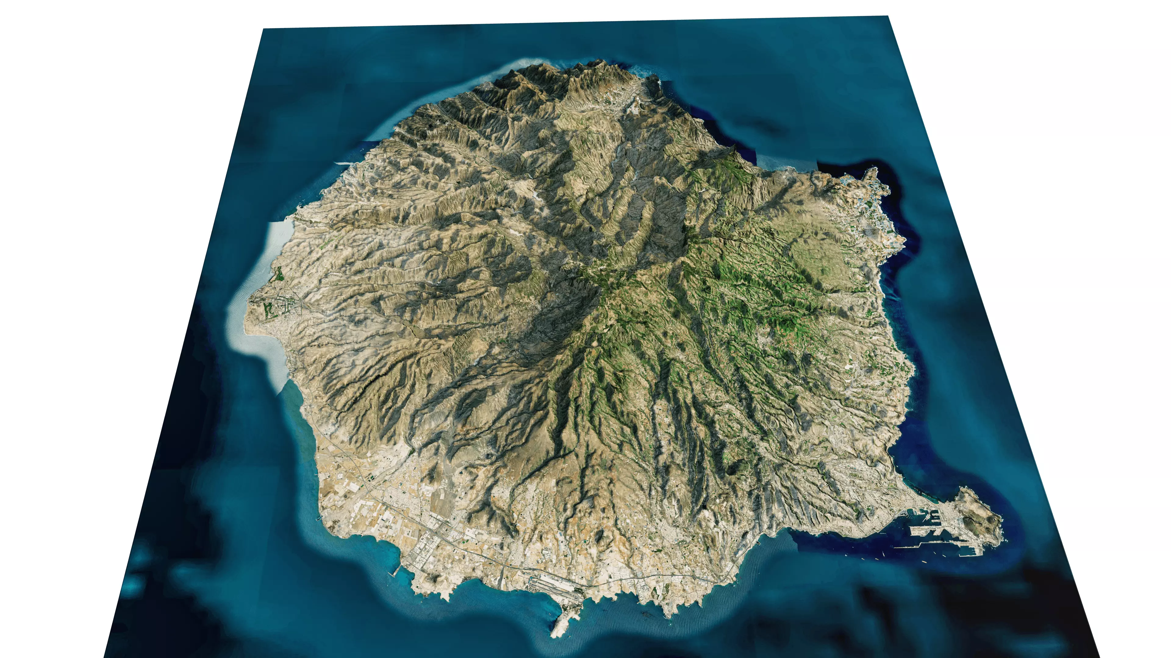 Gran canaria island full 3d model terrain 3D model_0
