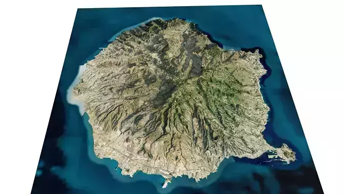 Gran canaria island full 3d model terrain
