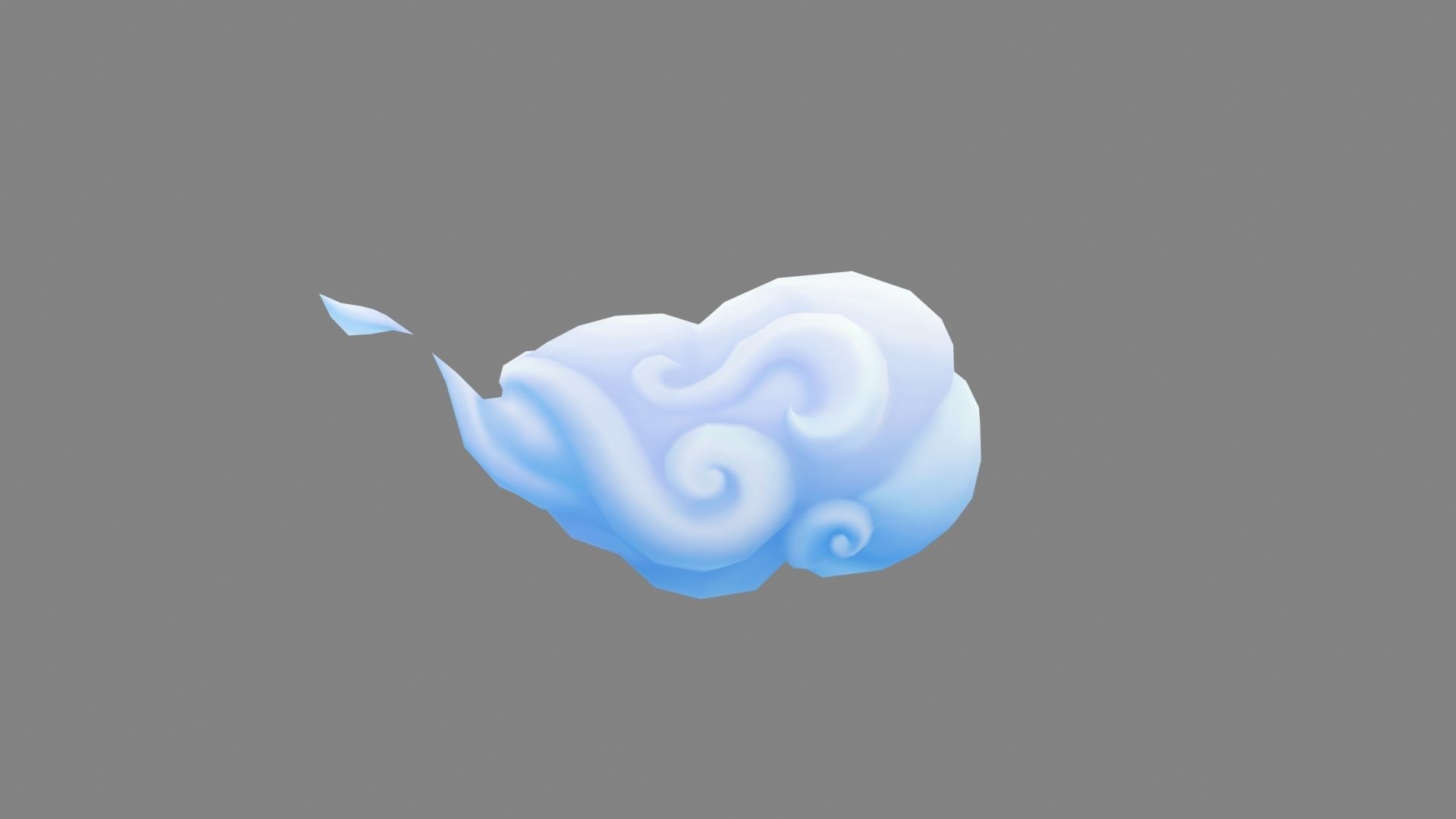 Cartoon Cloud Mount - A Low-poly 3D model_1