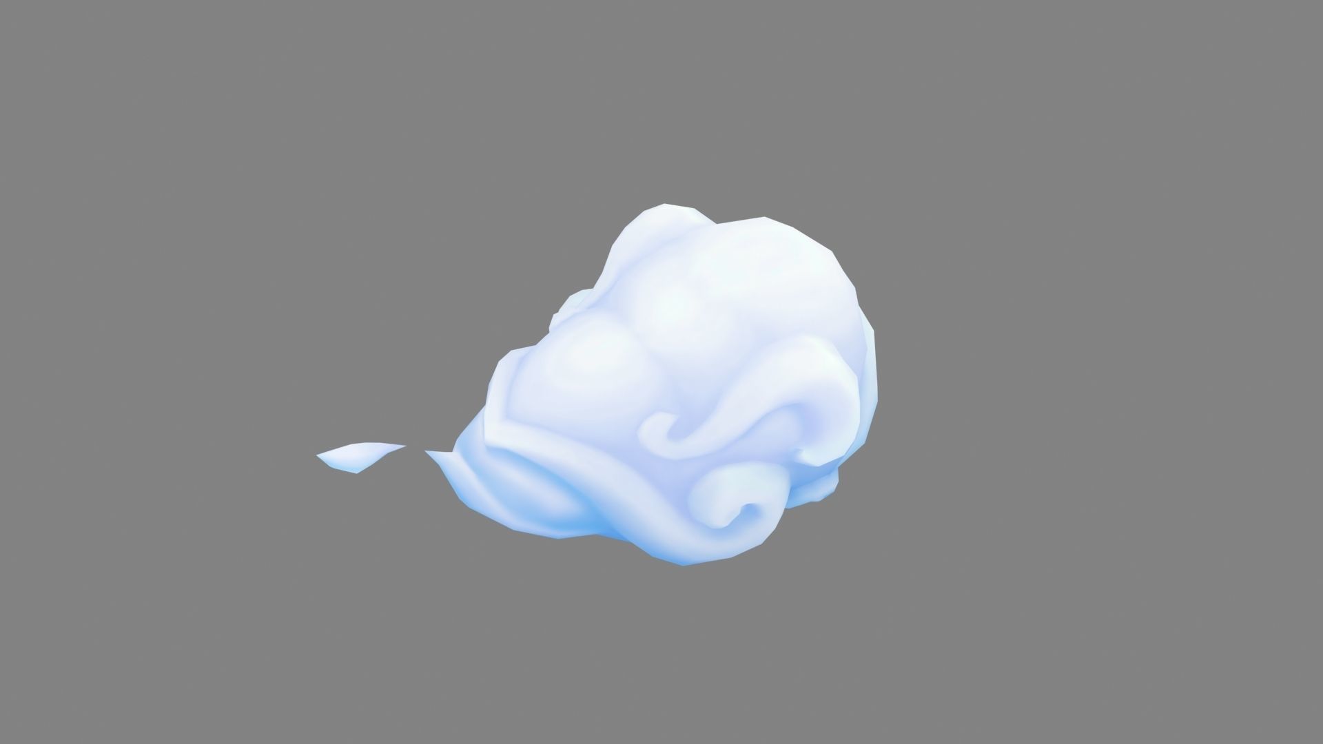 Cartoon Cloud Mount - A Low-poly 3D model_2