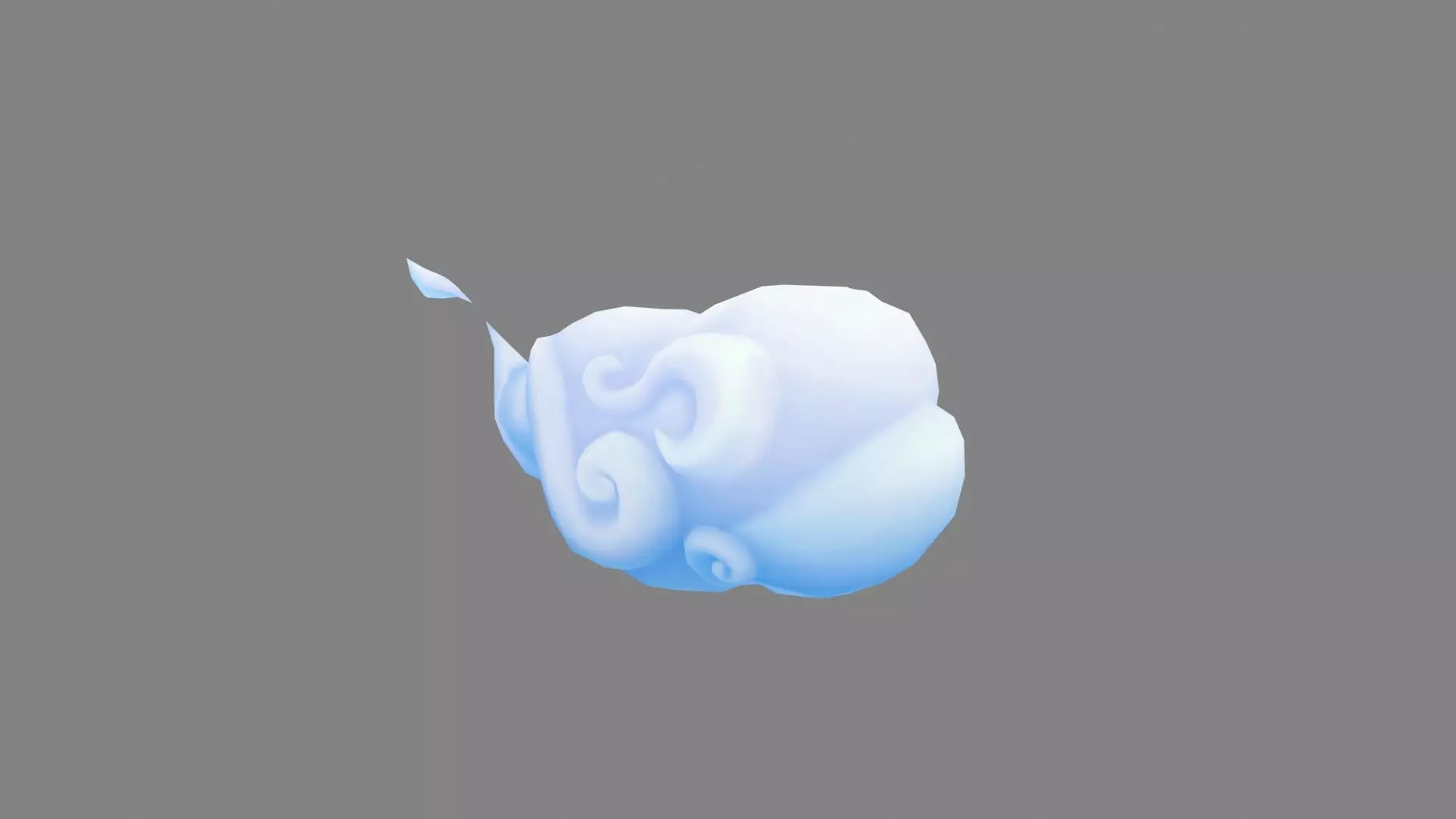 Cartoon Cloud Mount - A Low-poly 3D model_0