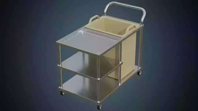 Medical Supply Cart 1A Low-poly 3D model