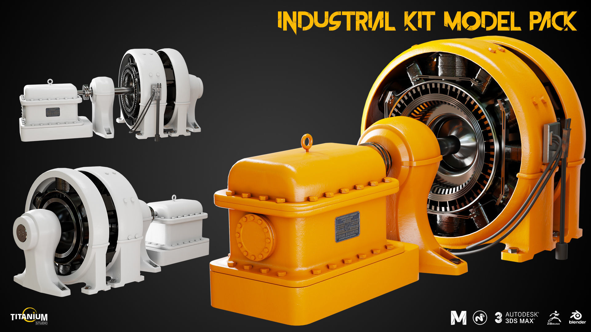 Industry Interior Kit 3D Model Pack Low-poly 3D model_4