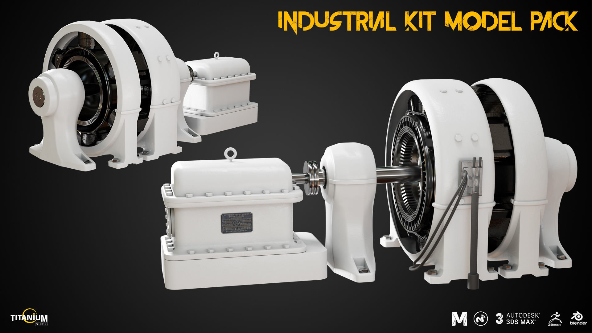 Industry Interior Kit 3D Model Pack Low-poly 3D model_3