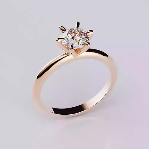 Diamonds Rings Collection All Sizes Stone Round 6mm