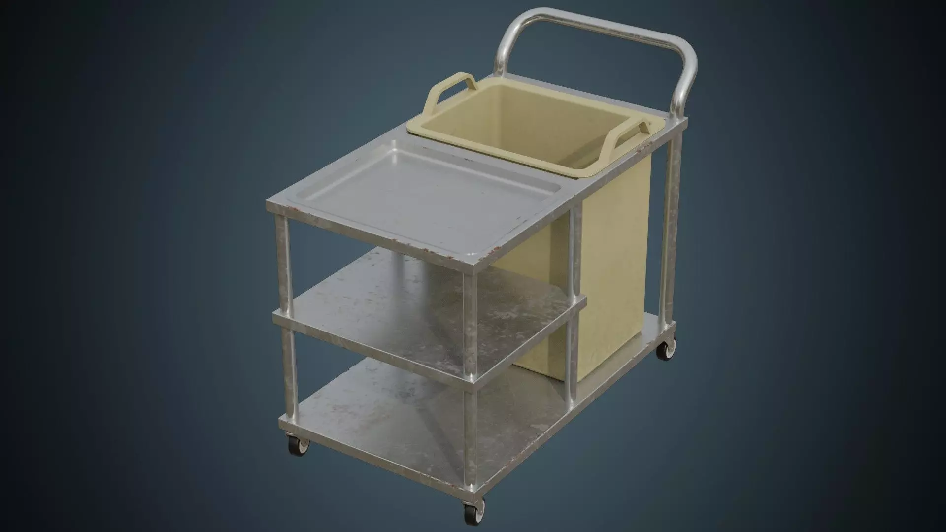 Medical Supply Cart 1B Low-poly 3D model