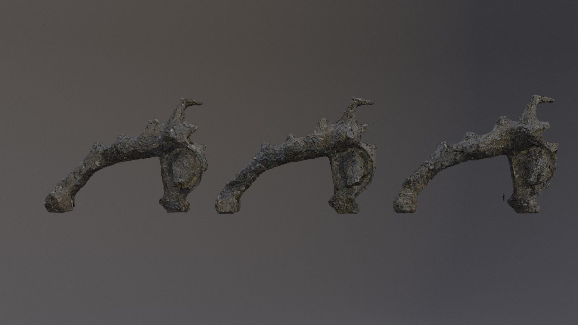 Low Poly Cliff Rock Set For Games Low-poly 3D model_28