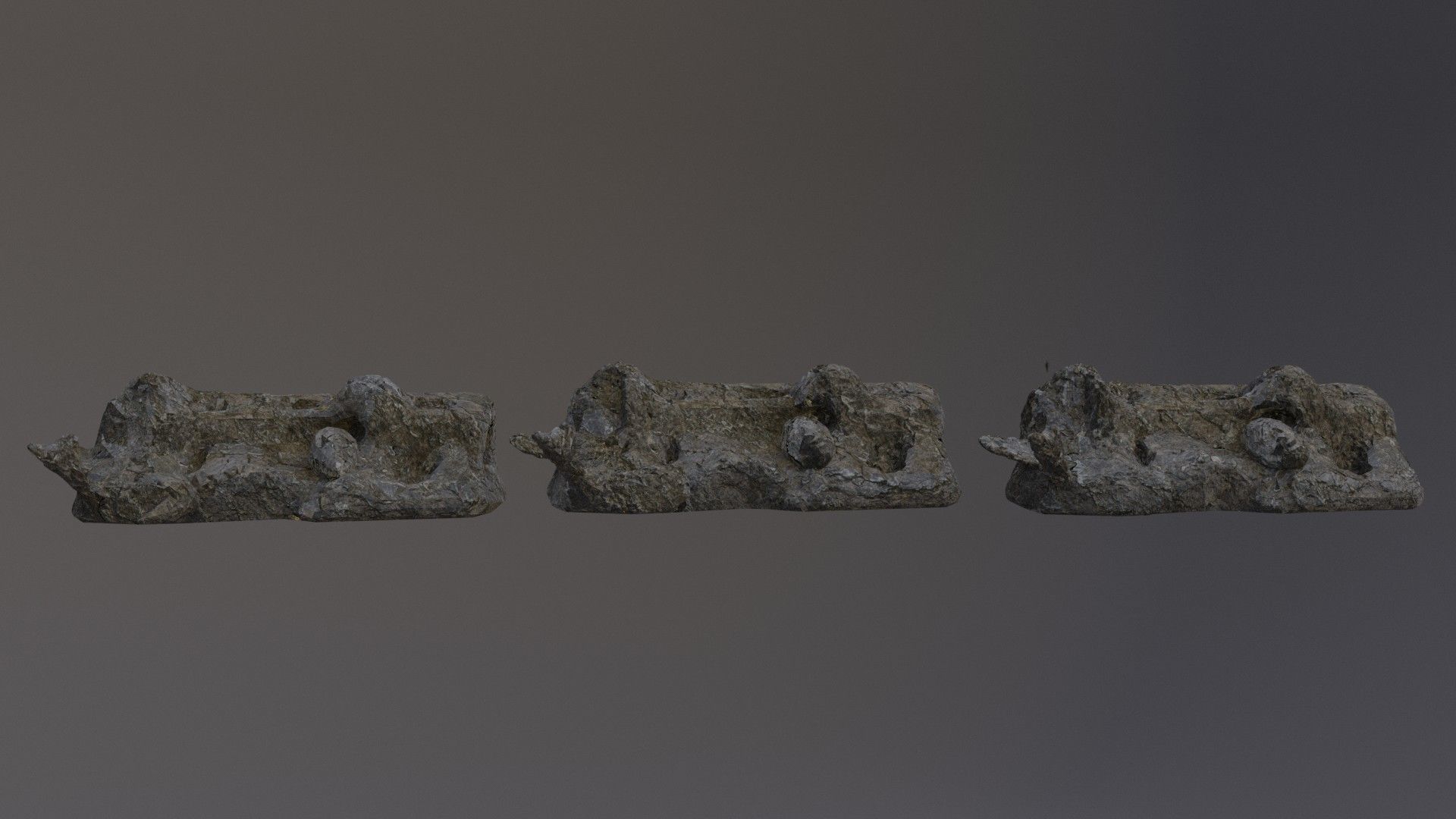 Low Poly Cliff Rock Set For Games Low-poly 3D model_13